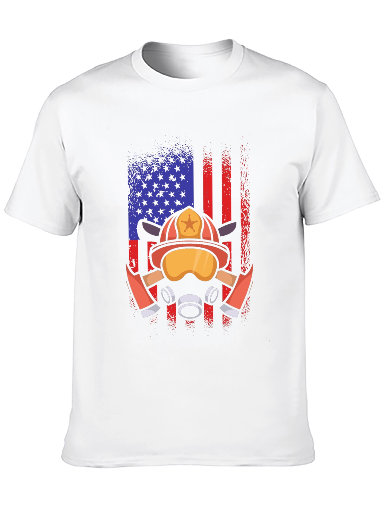 Firefighter American Flag T-Shirt