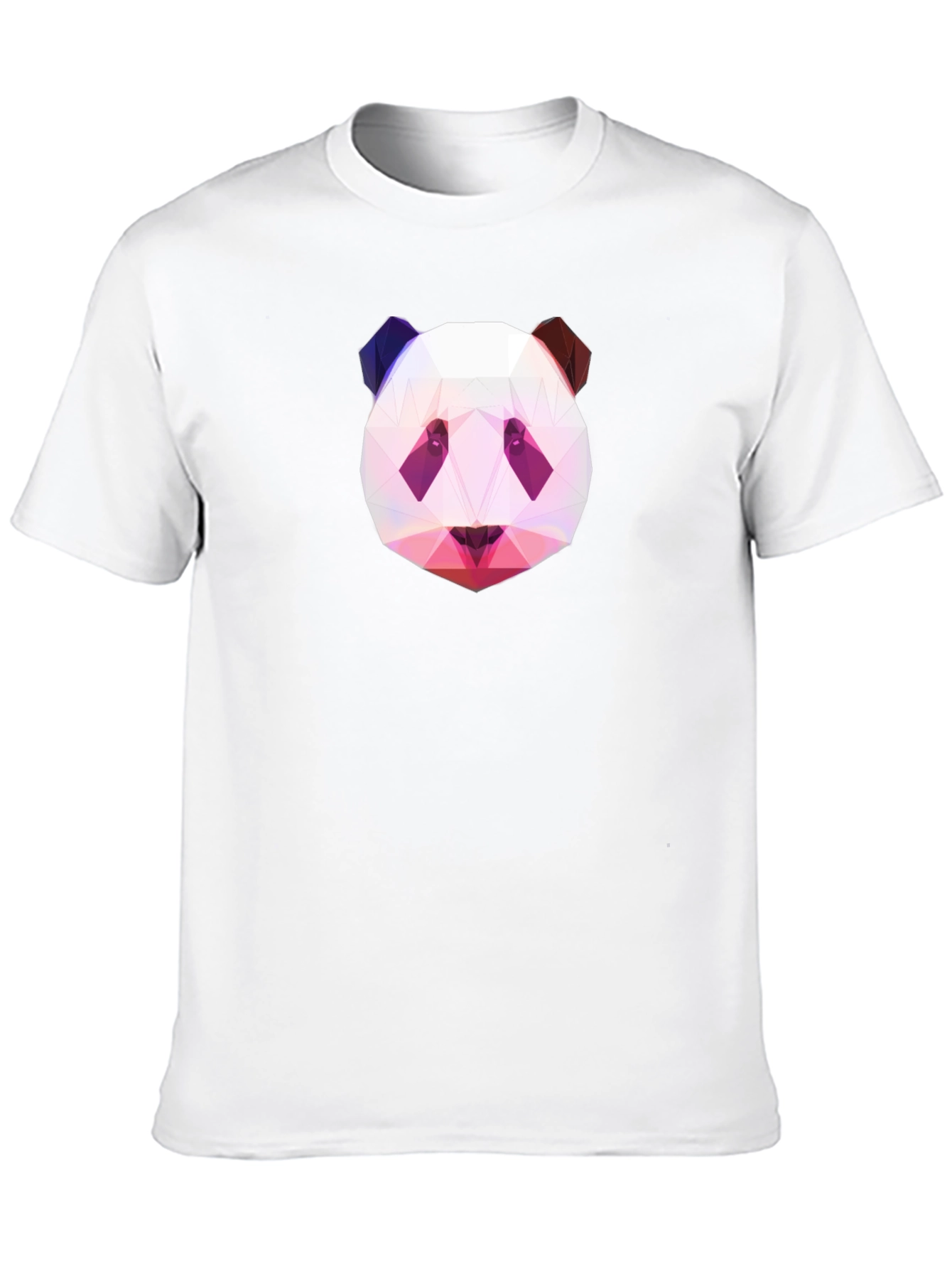 Geometric Panda Graphic Tee - Black T-Shirt