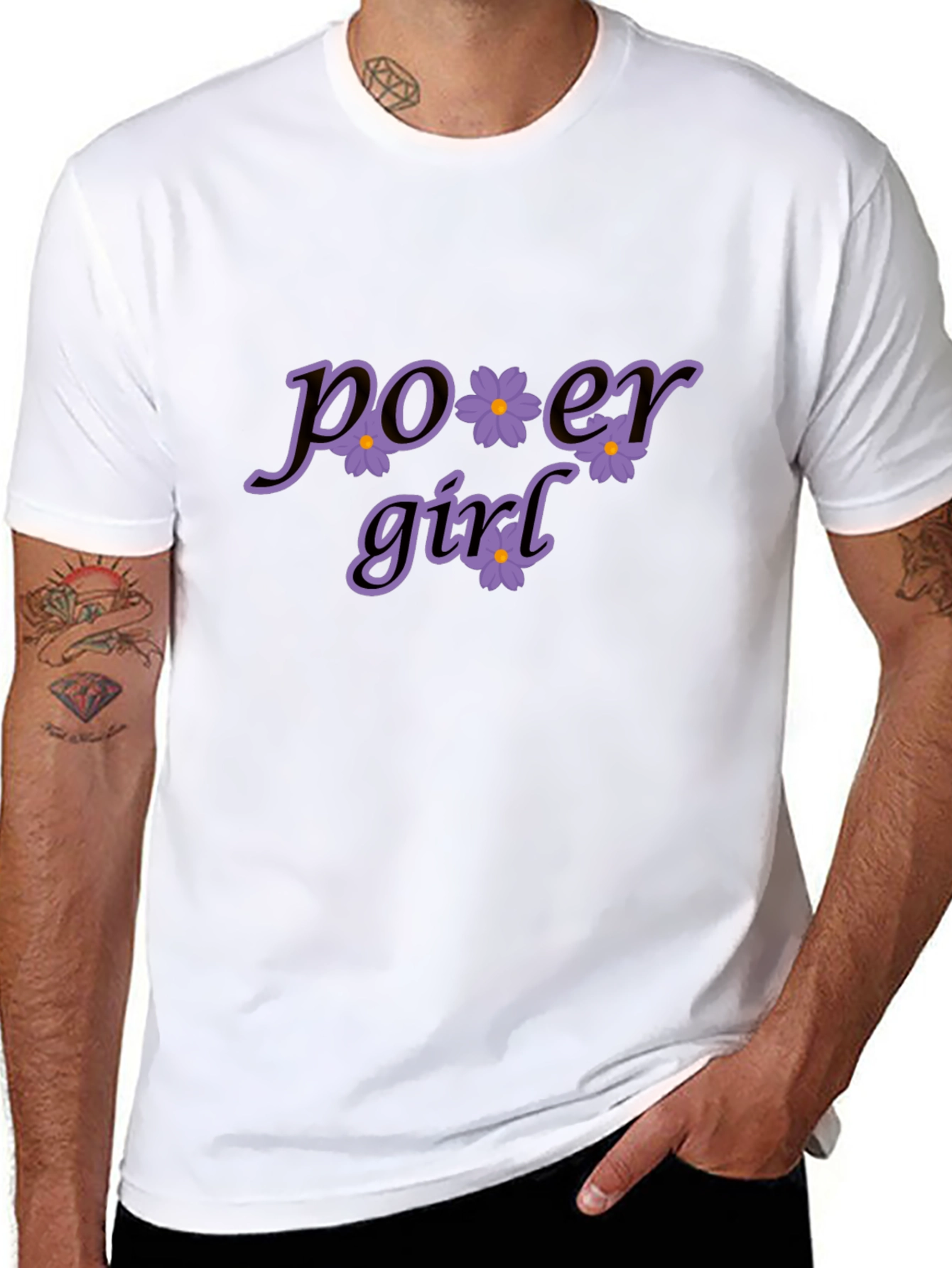 Power Girl Floral Graphic T-Shirt