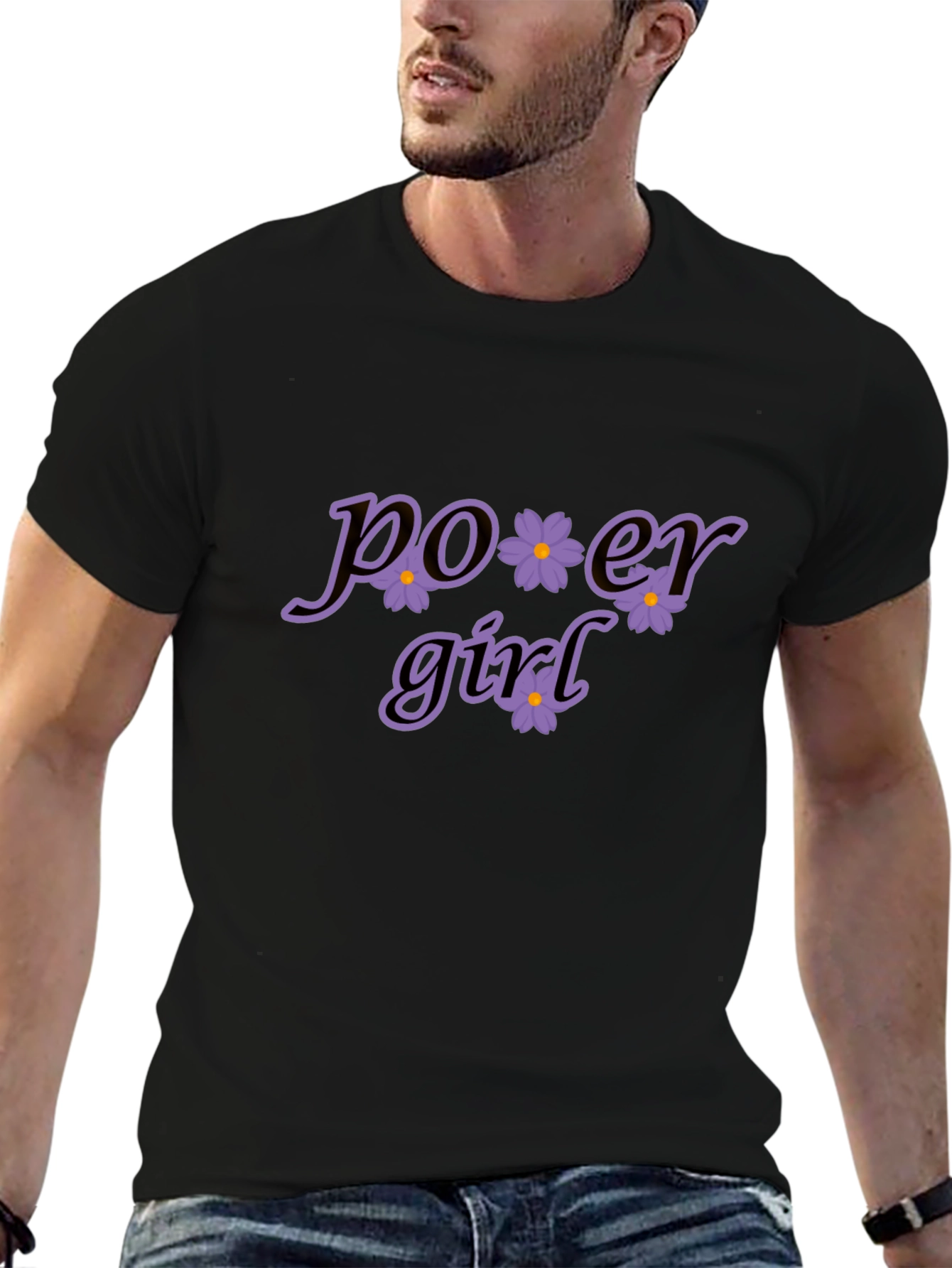 Power Girl Floral Graphic T-Shirt