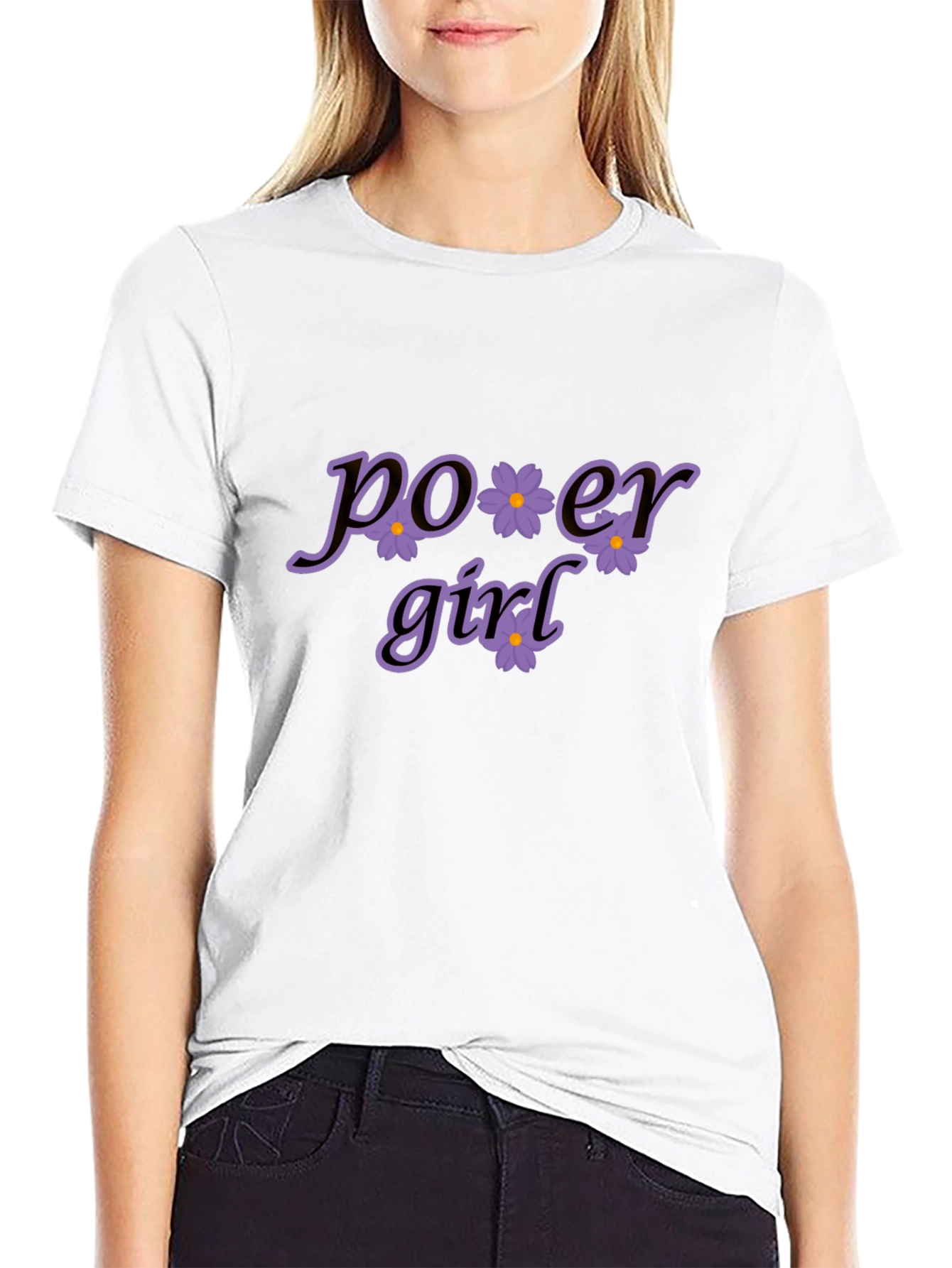 Power Girl Floral Graphic T-Shirt