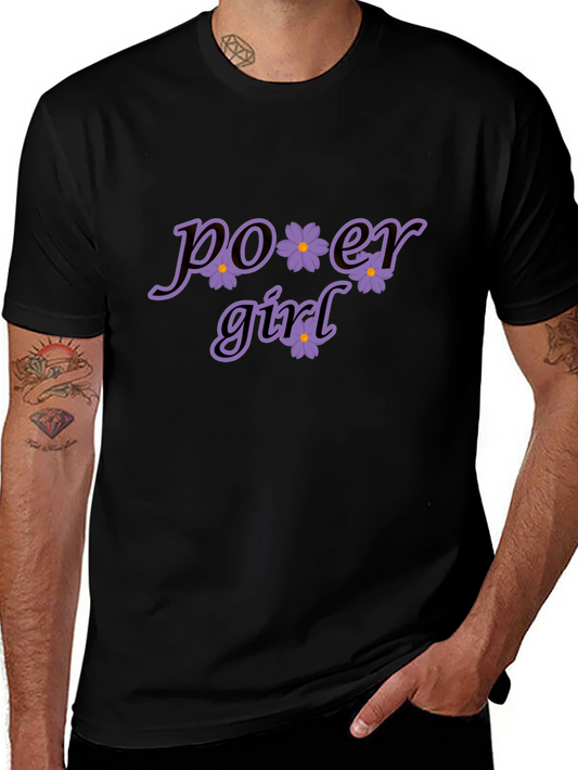 Power Girl Floral Graphic T-Shirt