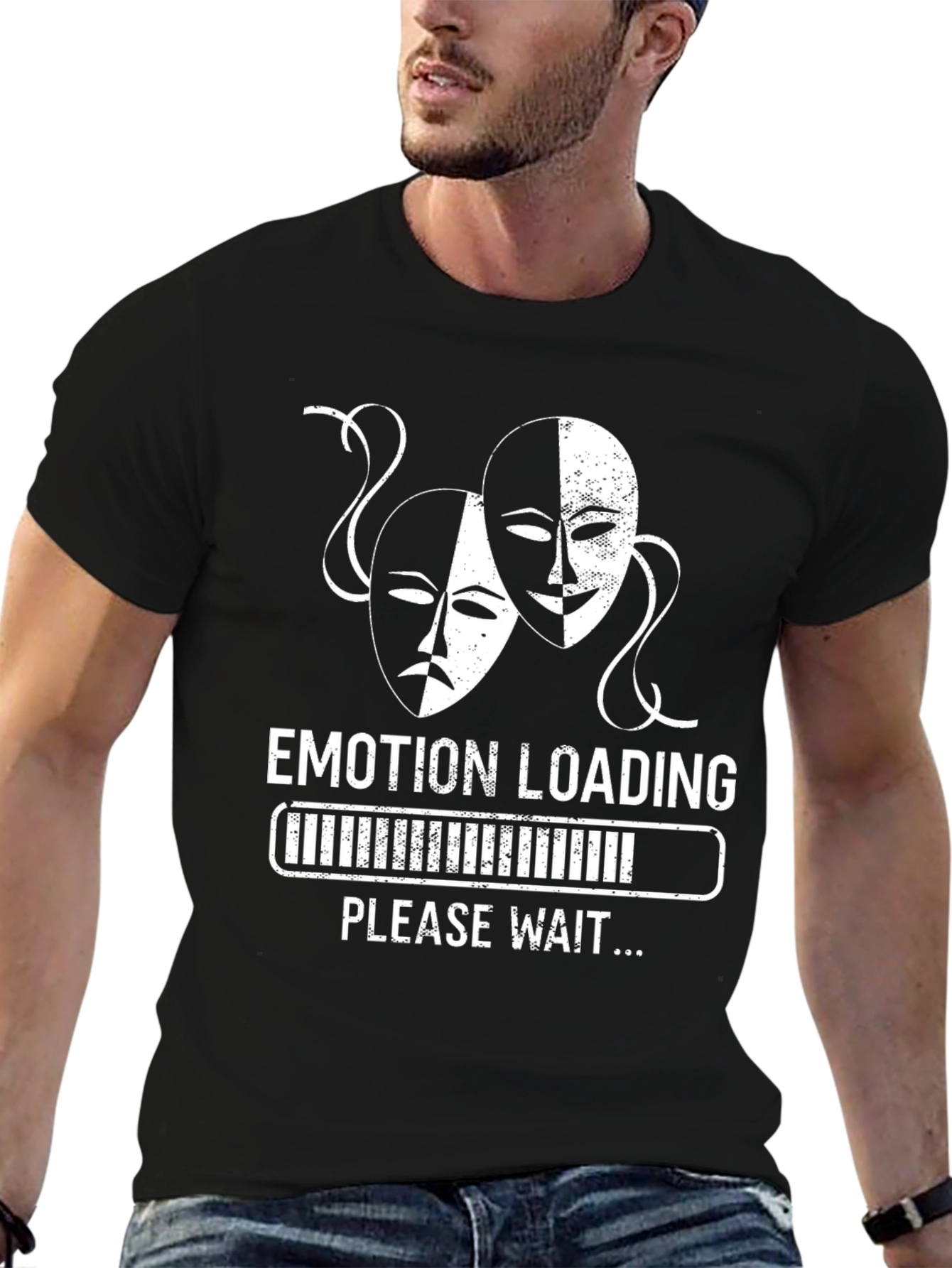Emotion Loading T-Shirt - Theater Masks Design