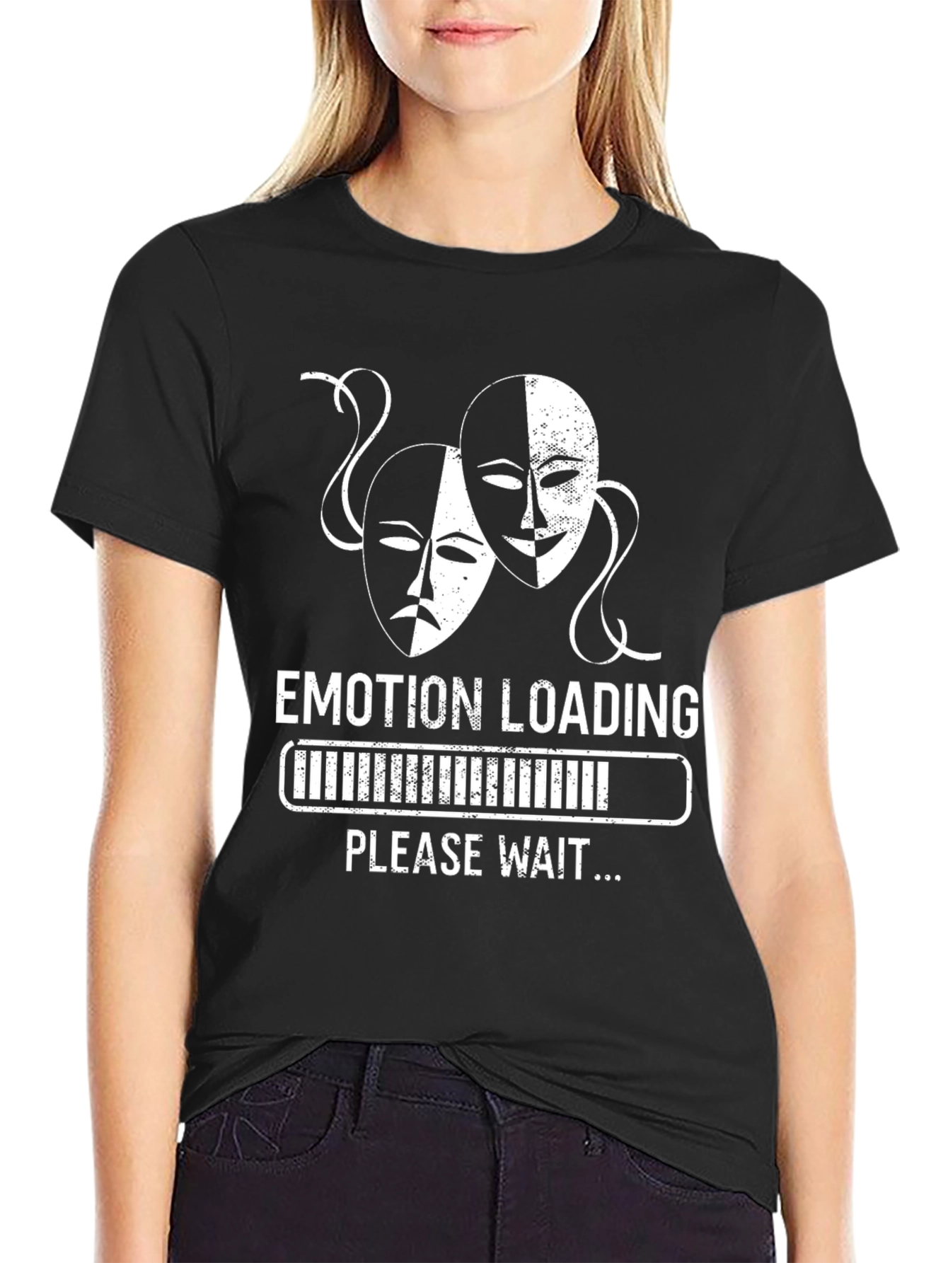 Emotion Loading T-Shirt - Theater Masks Design