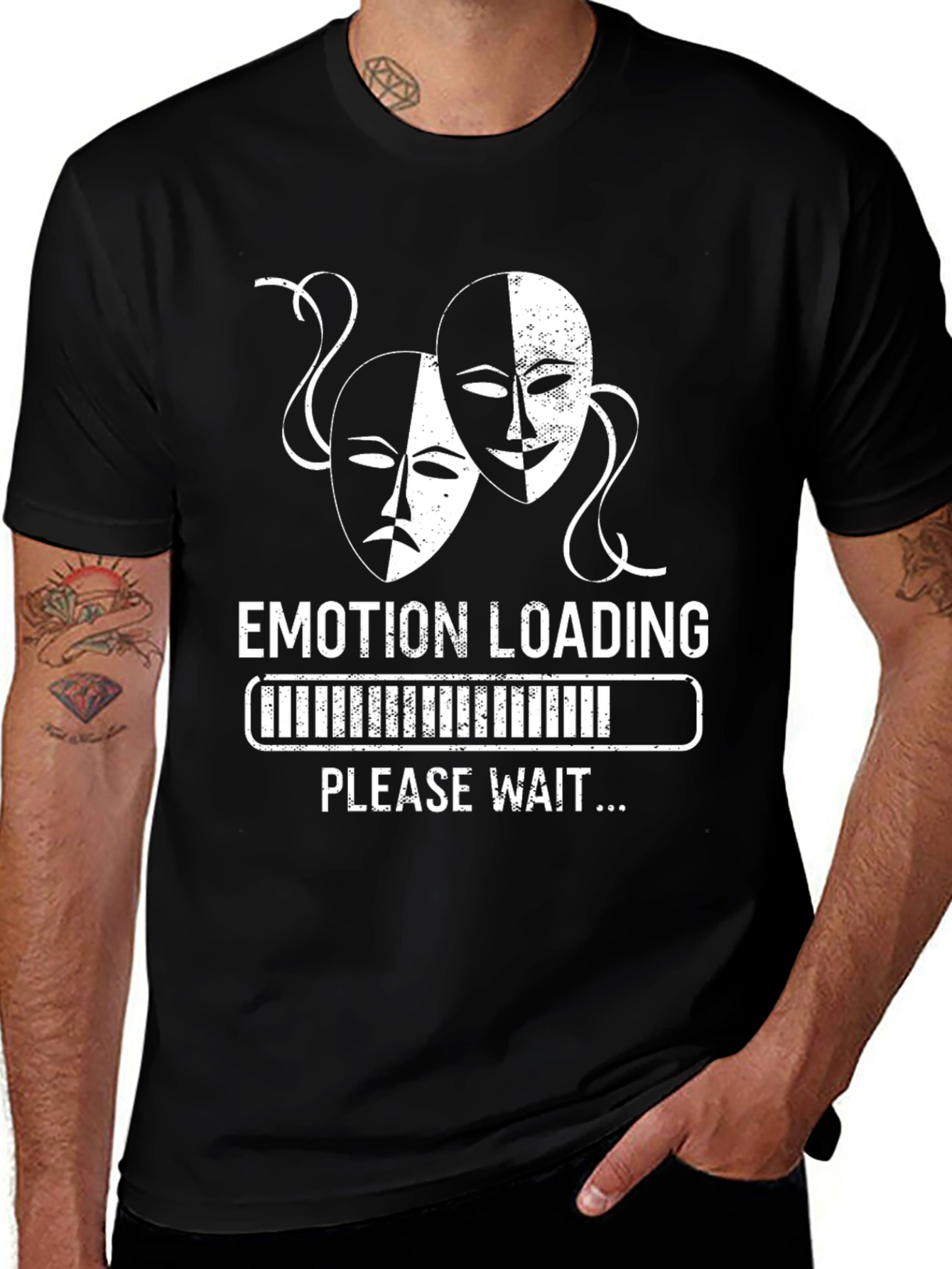 Emotion Loading T-Shirt - Theater Masks Design