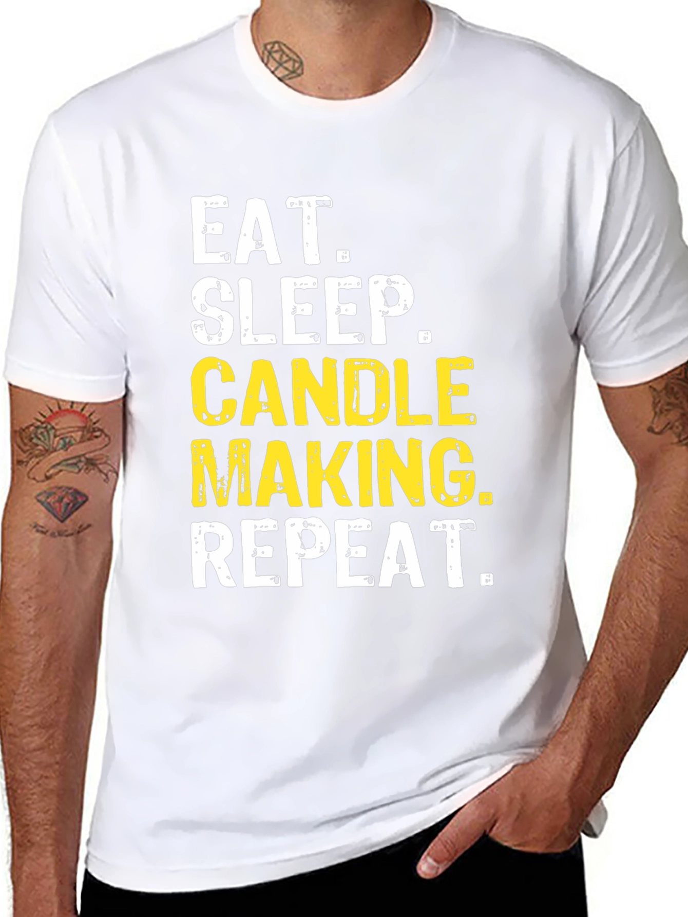 Eat Sleep Candle Making Repeat Black T-Shirt