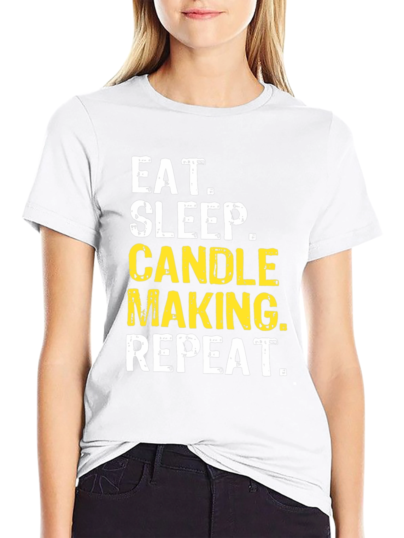 Eat Sleep Candle Making Repeat Black T-Shirt