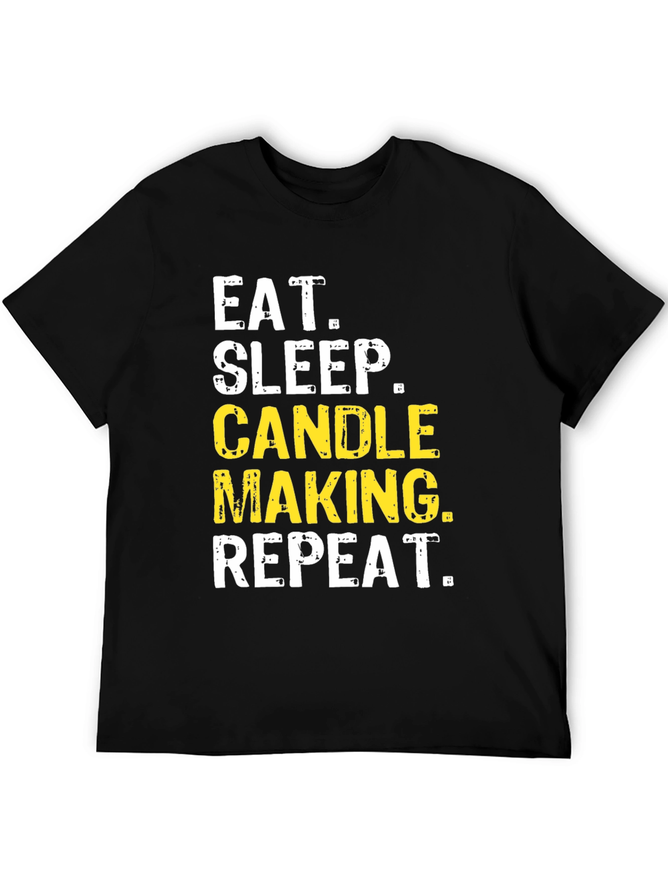 Eat Sleep Candle Making Repeat Black T-Shirt