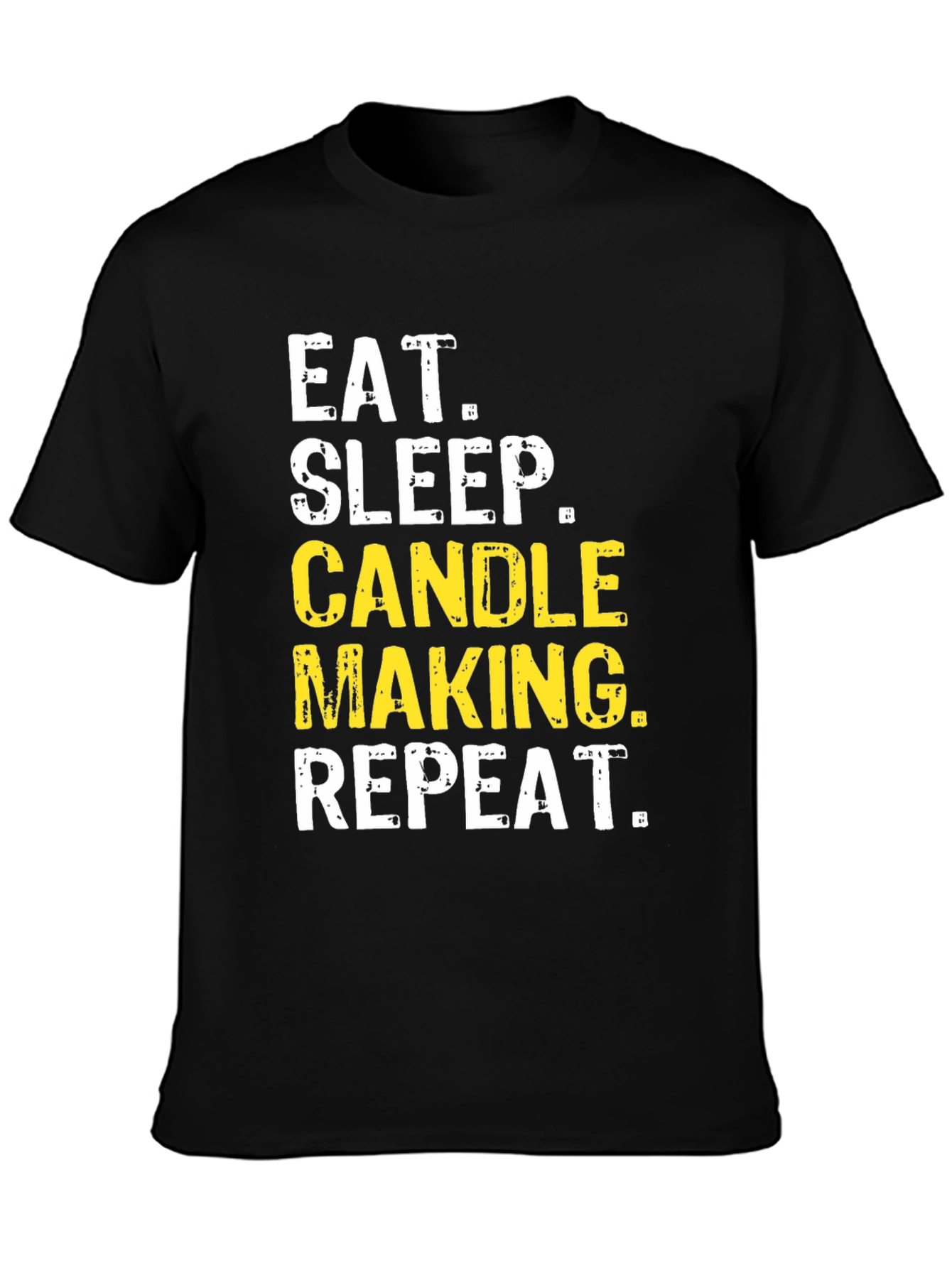 Eat Sleep Candle Making Repeat Black T-Shirt