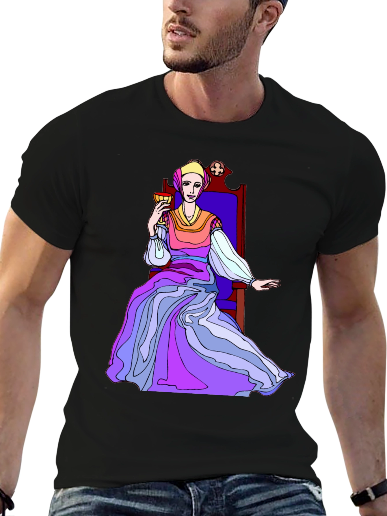 Queen of Cups Tarot Card T-Shirt