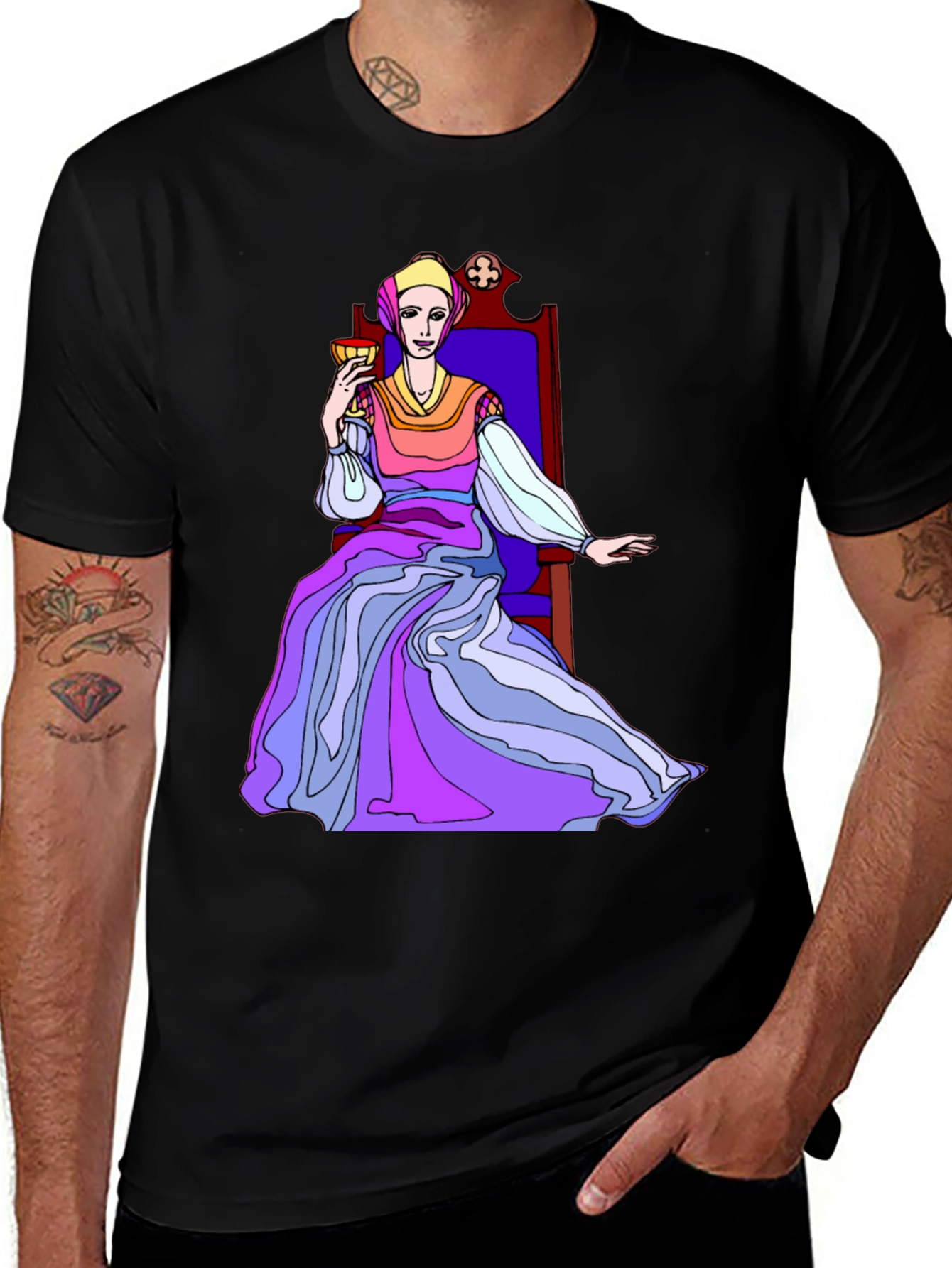 Queen of Cups Tarot Card T-Shirt