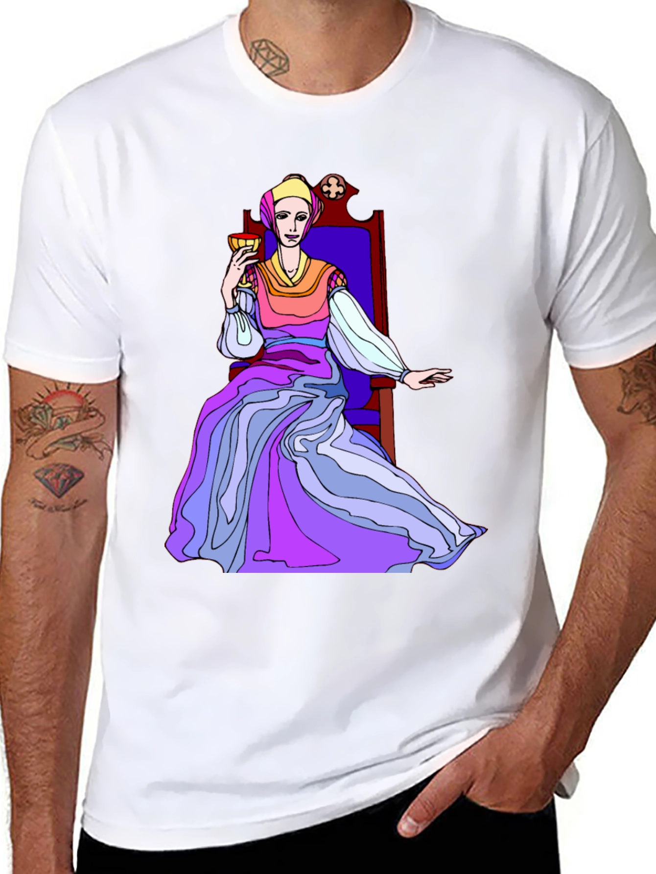Queen of Cups Tarot Card T-Shirt