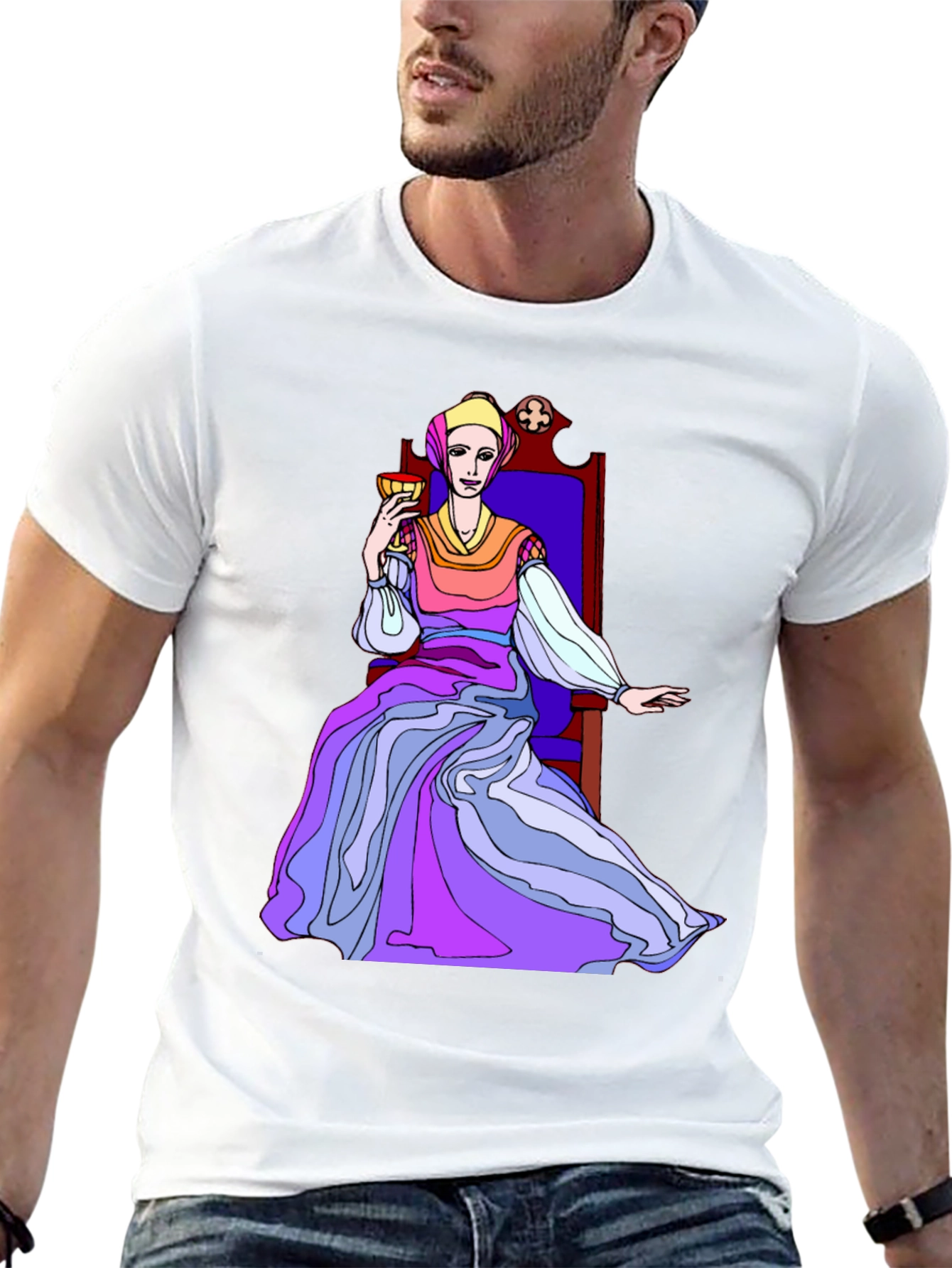 Queen of Cups Tarot Card T-Shirt