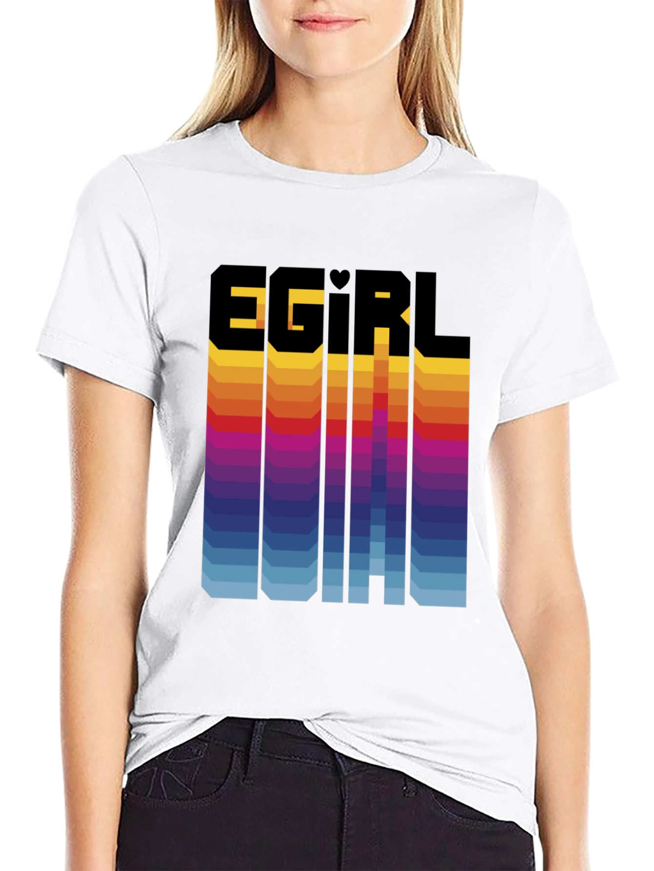 Egirl Initial Gradient Graphic Tee - Unisex
