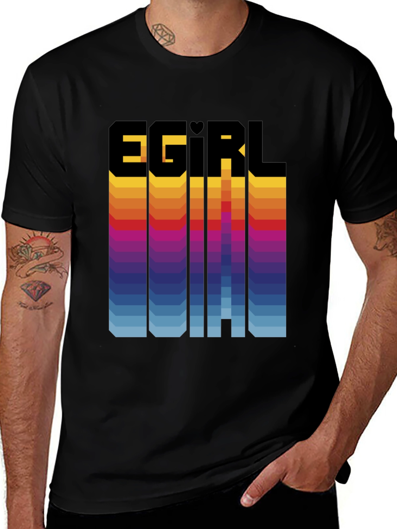 Egirl Initial Gradient Graphic Tee - Unisex