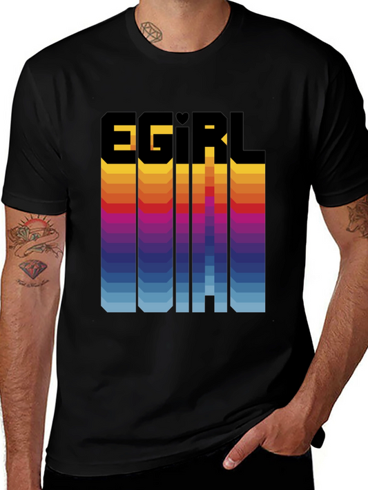 Egirl Initial Gradient Graphic Tee - Unisex