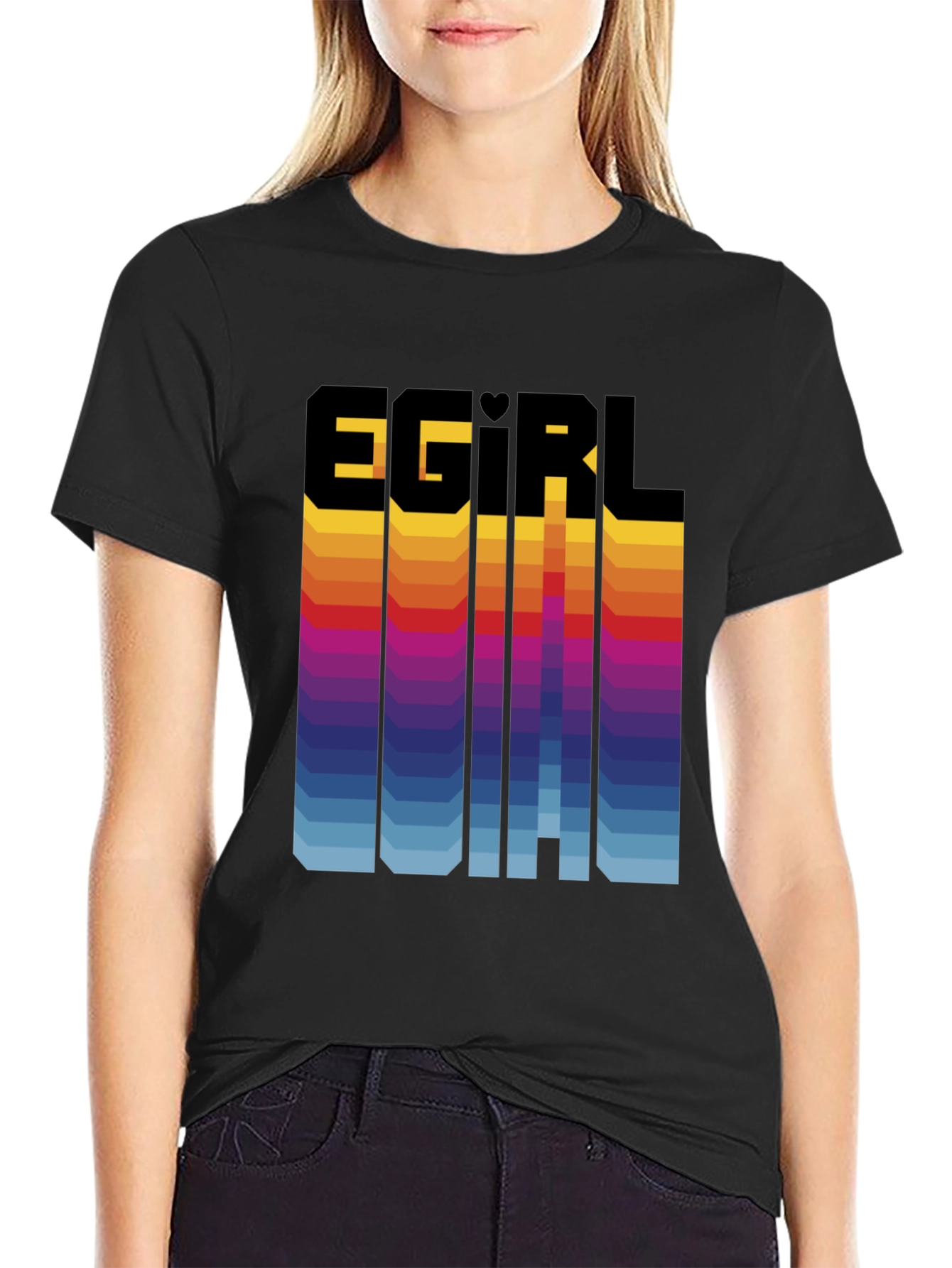 Egirl Initial Gradient Graphic Tee - Unisex