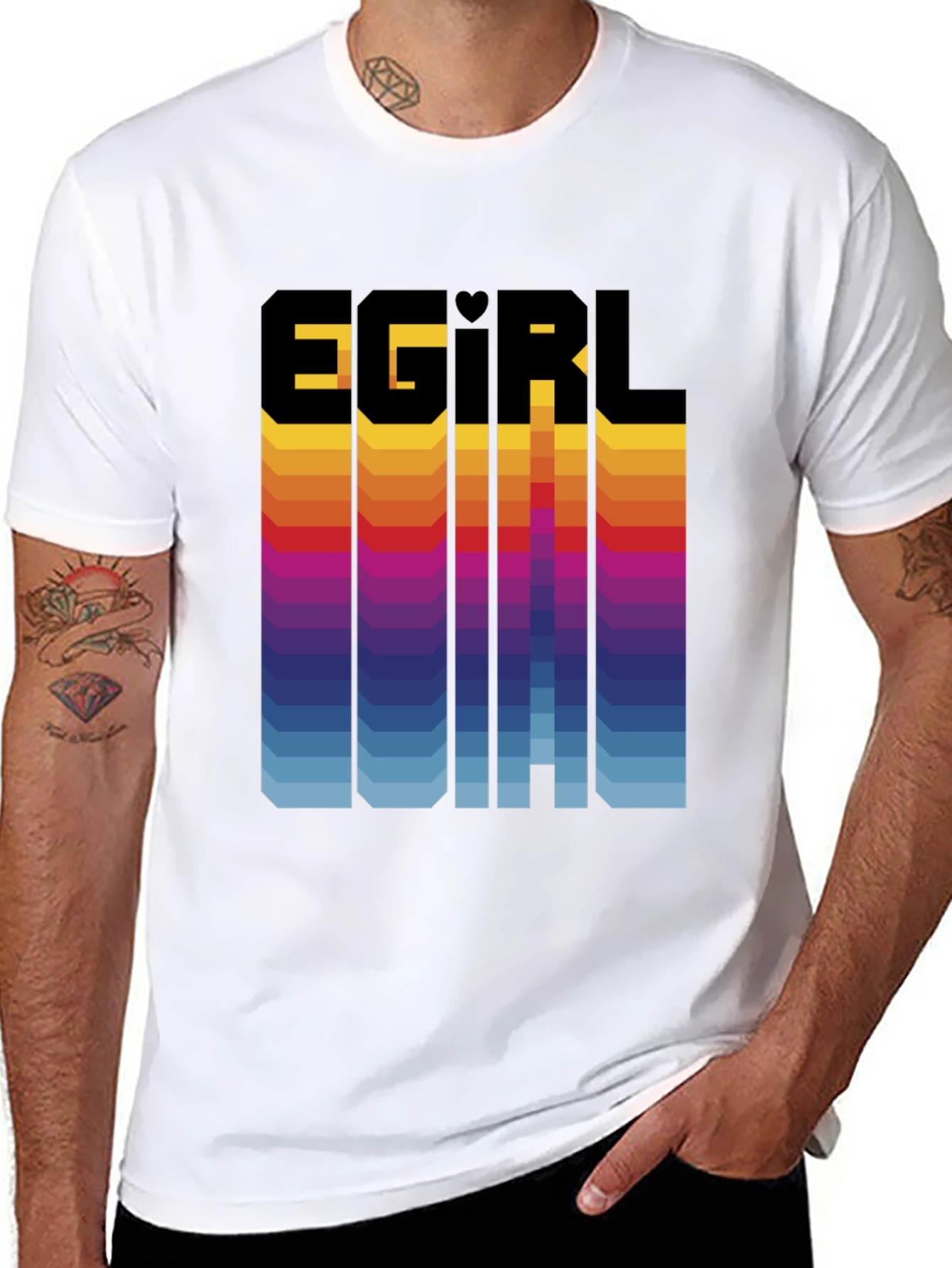 Egirl Initial Gradient Graphic Tee - Unisex