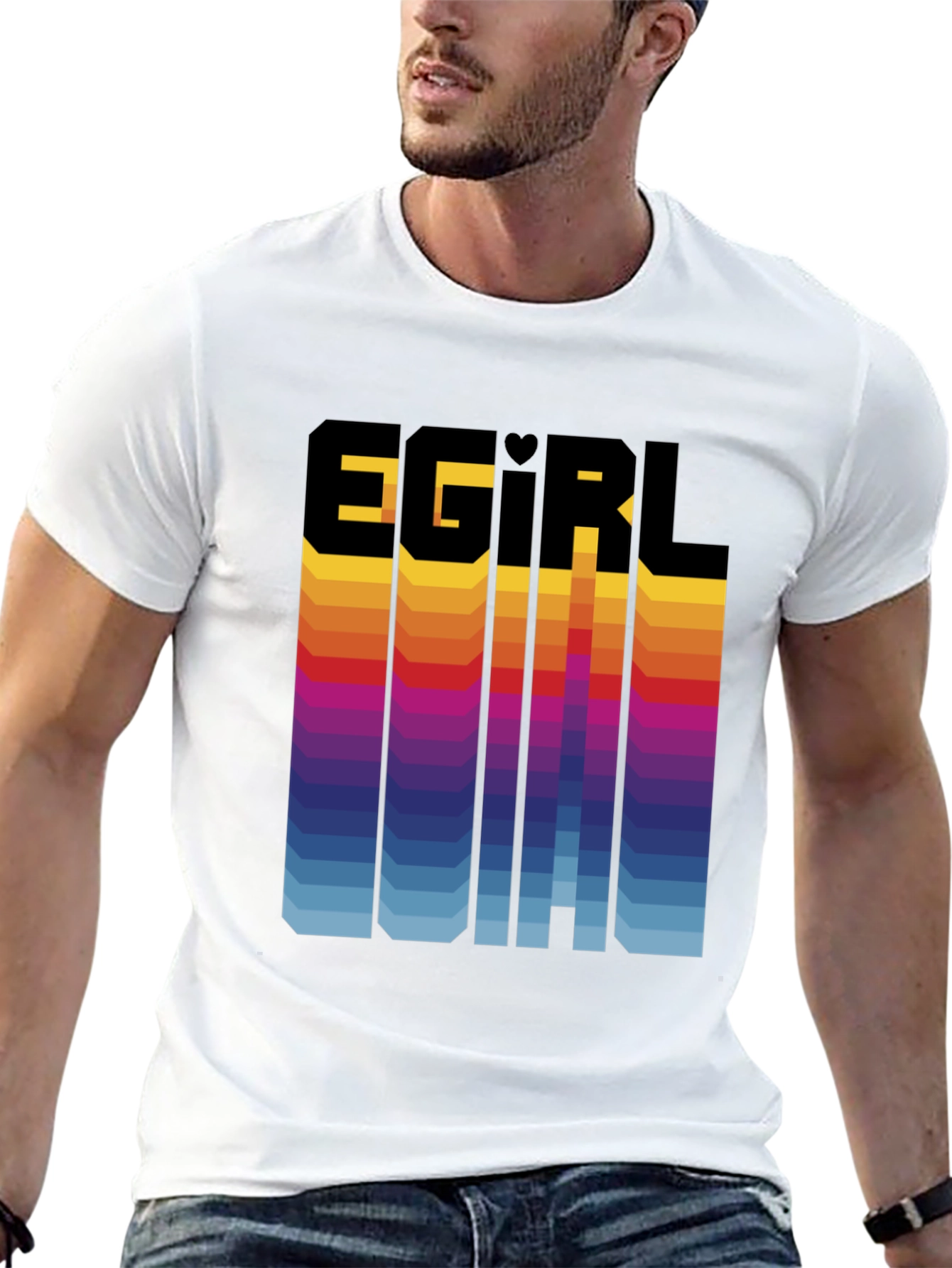 Egirl Initial Gradient Graphic Tee - Unisex