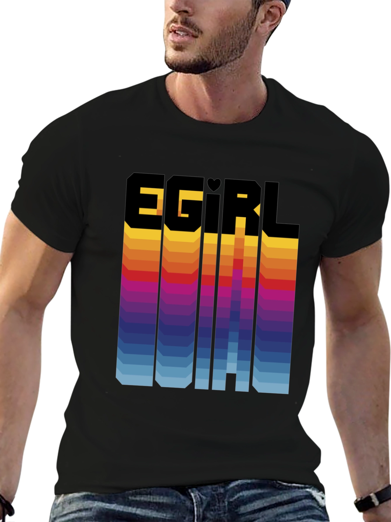 Egirl Initial Gradient Graphic Tee - Unisex