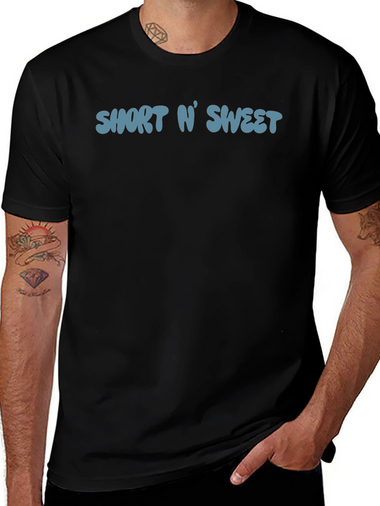 Short N Sweet Black Graphic T-Shirt