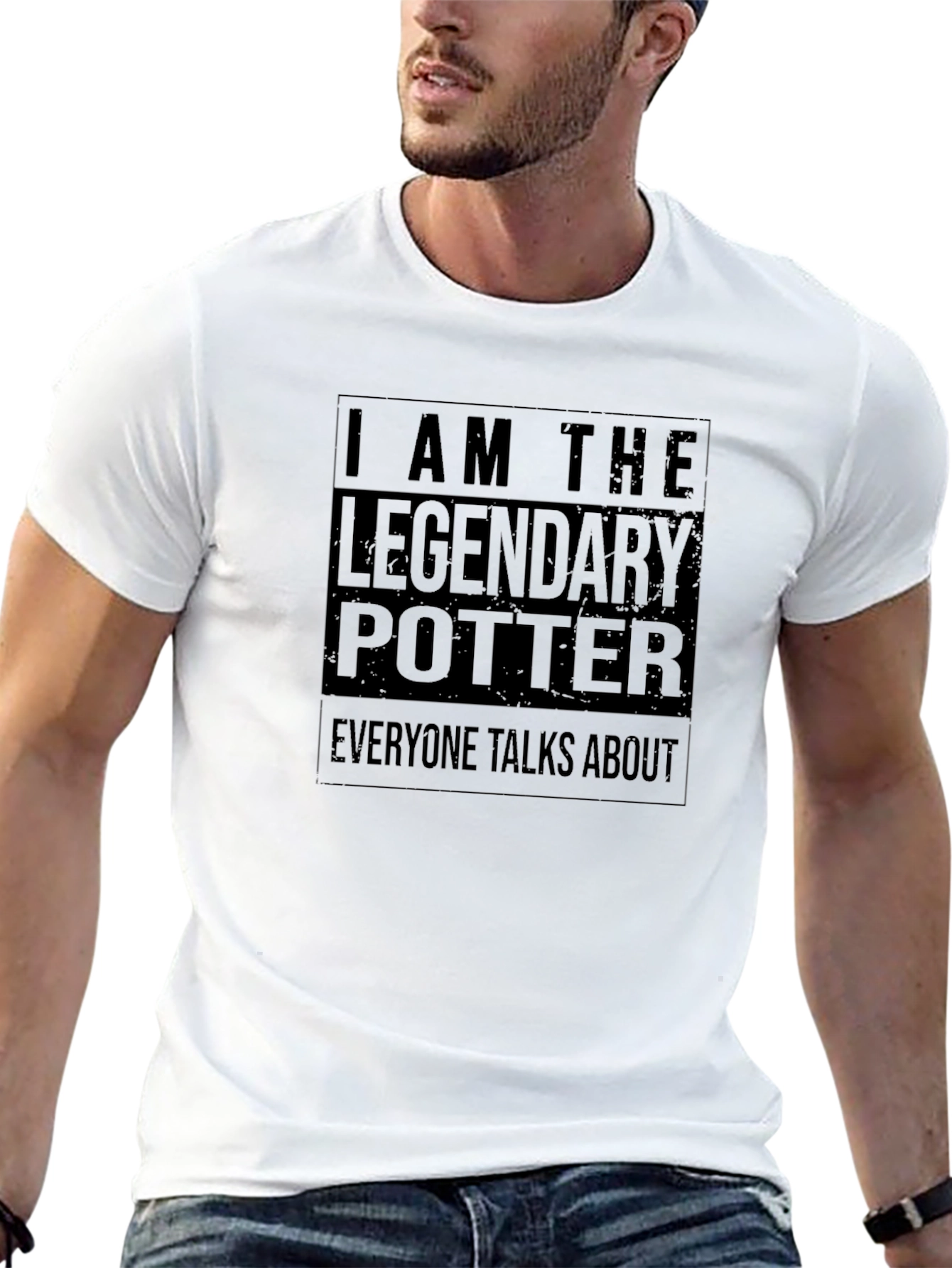 Legendary Potter Graphic Tee - Black Cotton T-Shirt