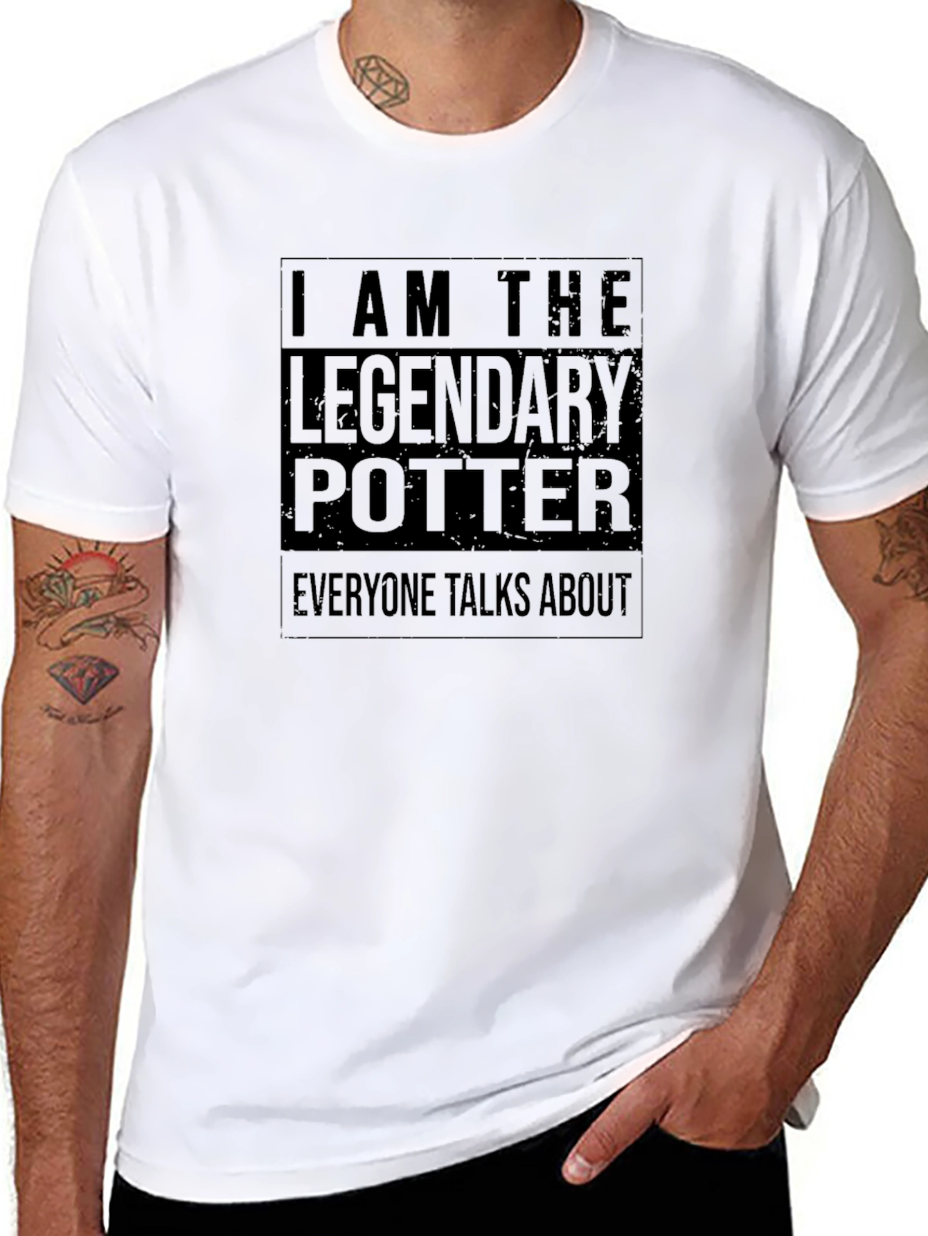 Legendary Potter Graphic Tee - Black Cotton T-Shirt