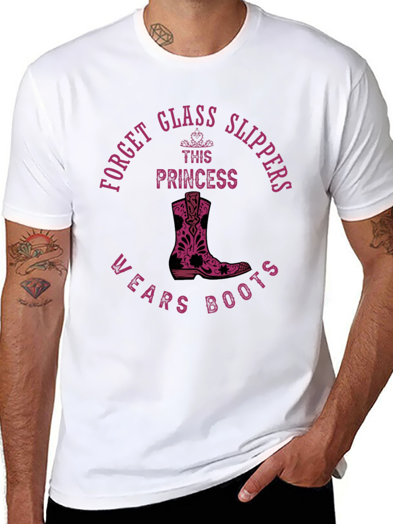 Forget Glass Slippers Princess Wears Boots T-Shirt