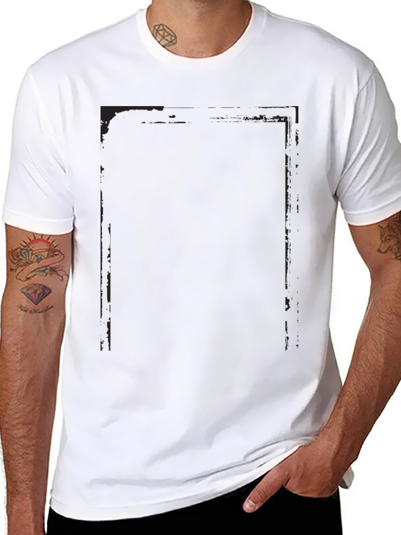 Mens Black Crewneck T-Shirt