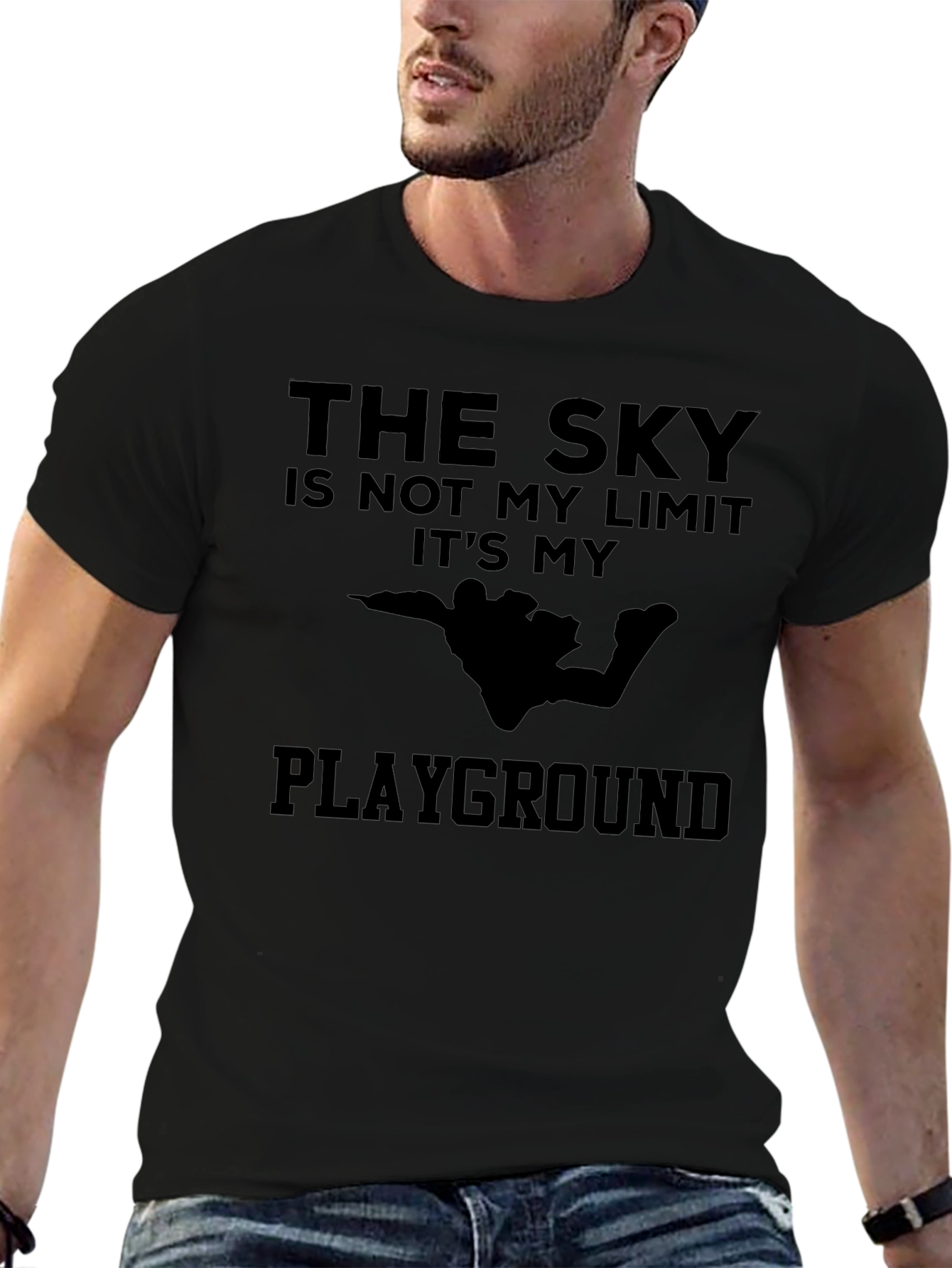 The Sky is My Playground Black T-Shirt