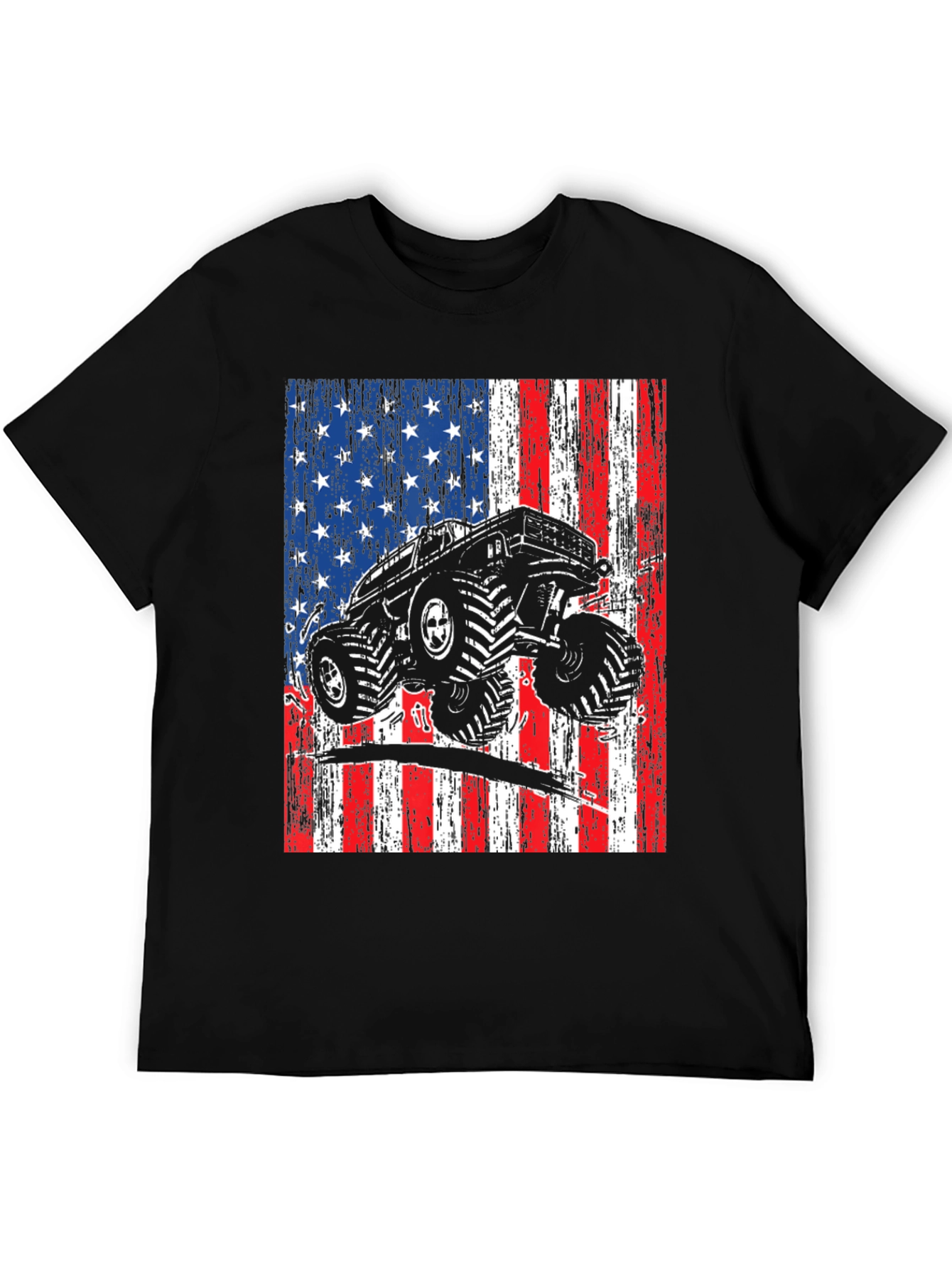 American Flag Monster Truck Graphic Tee