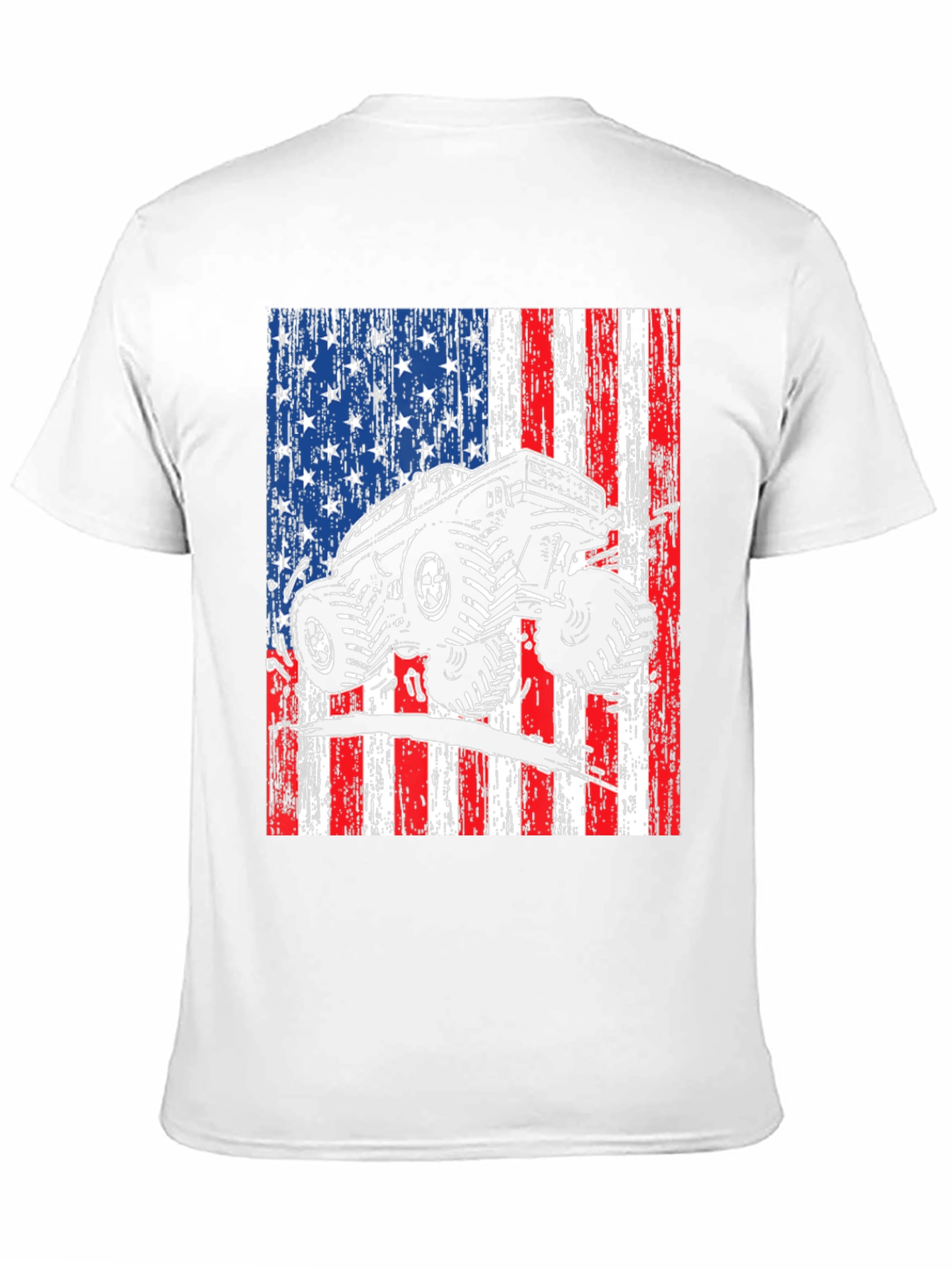 American Flag Monster Truck Graphic Tee