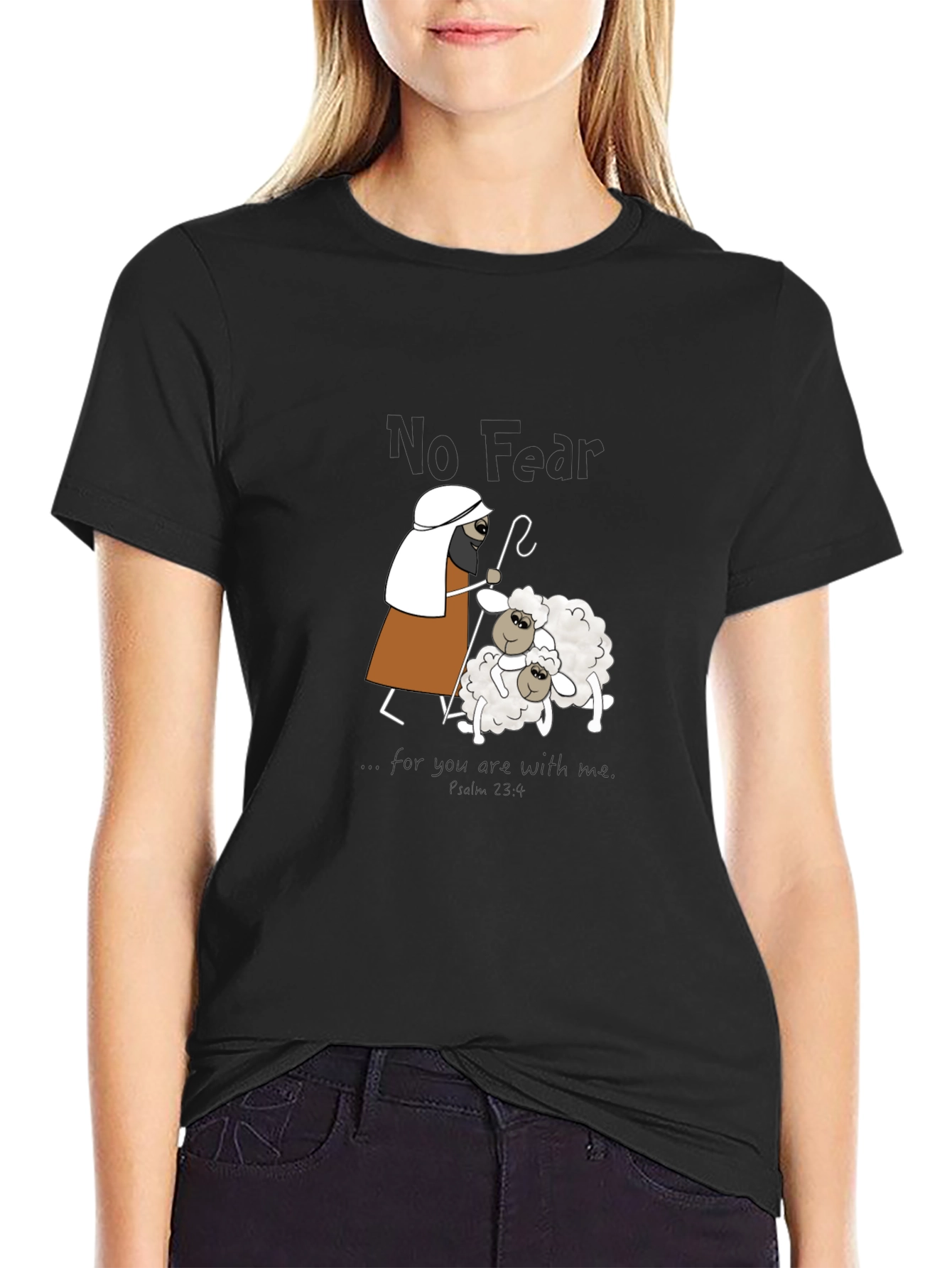 No Fear Sheep Graphic Tee - Black