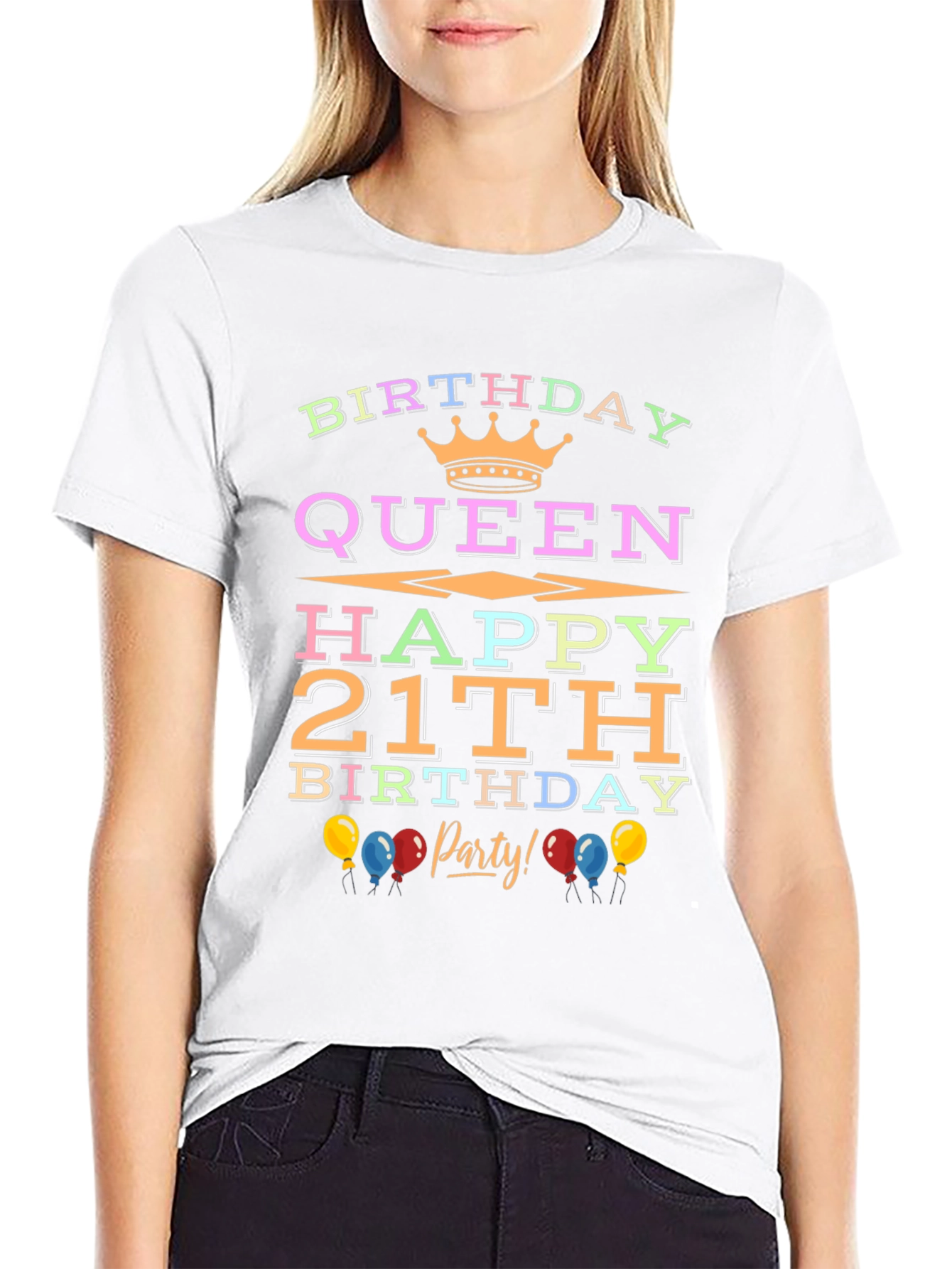 Birthday Queen 21st Birthday Party T-Shirt