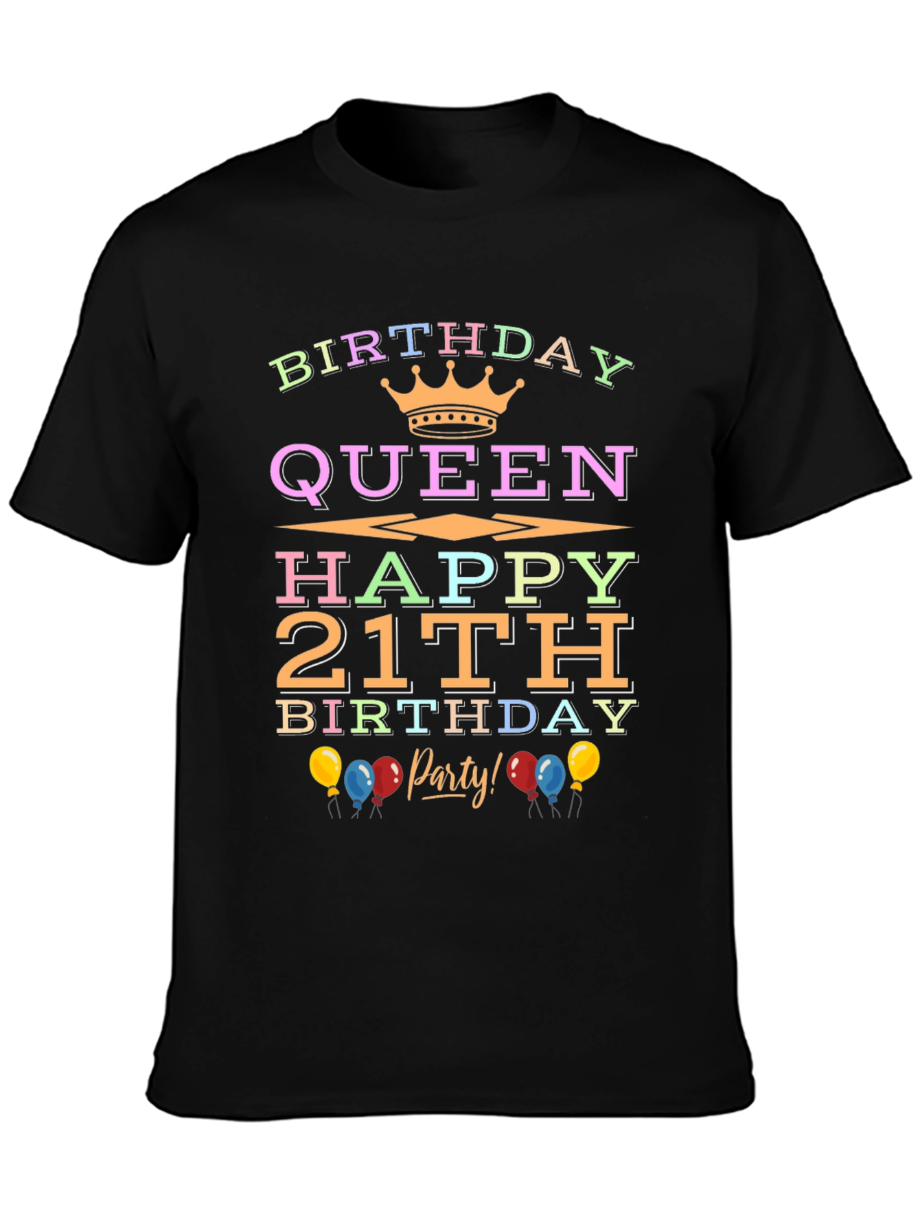 Birthday Queen 21st Birthday Party T-Shirt