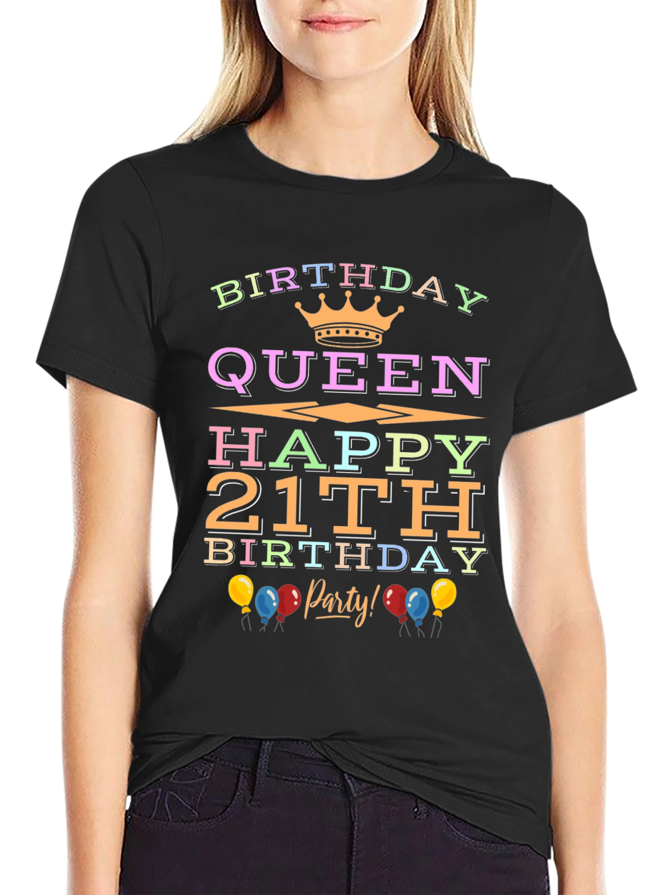 Birthday Queen 21st Birthday Party T-Shirt