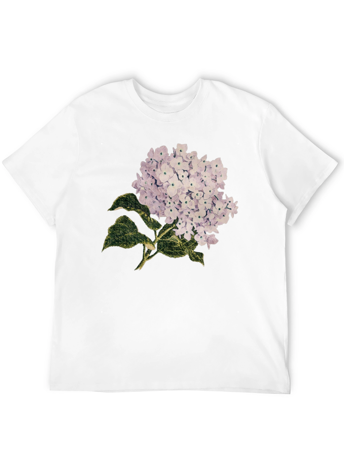 Floral Hydrangea Graphic Print T-Shirt