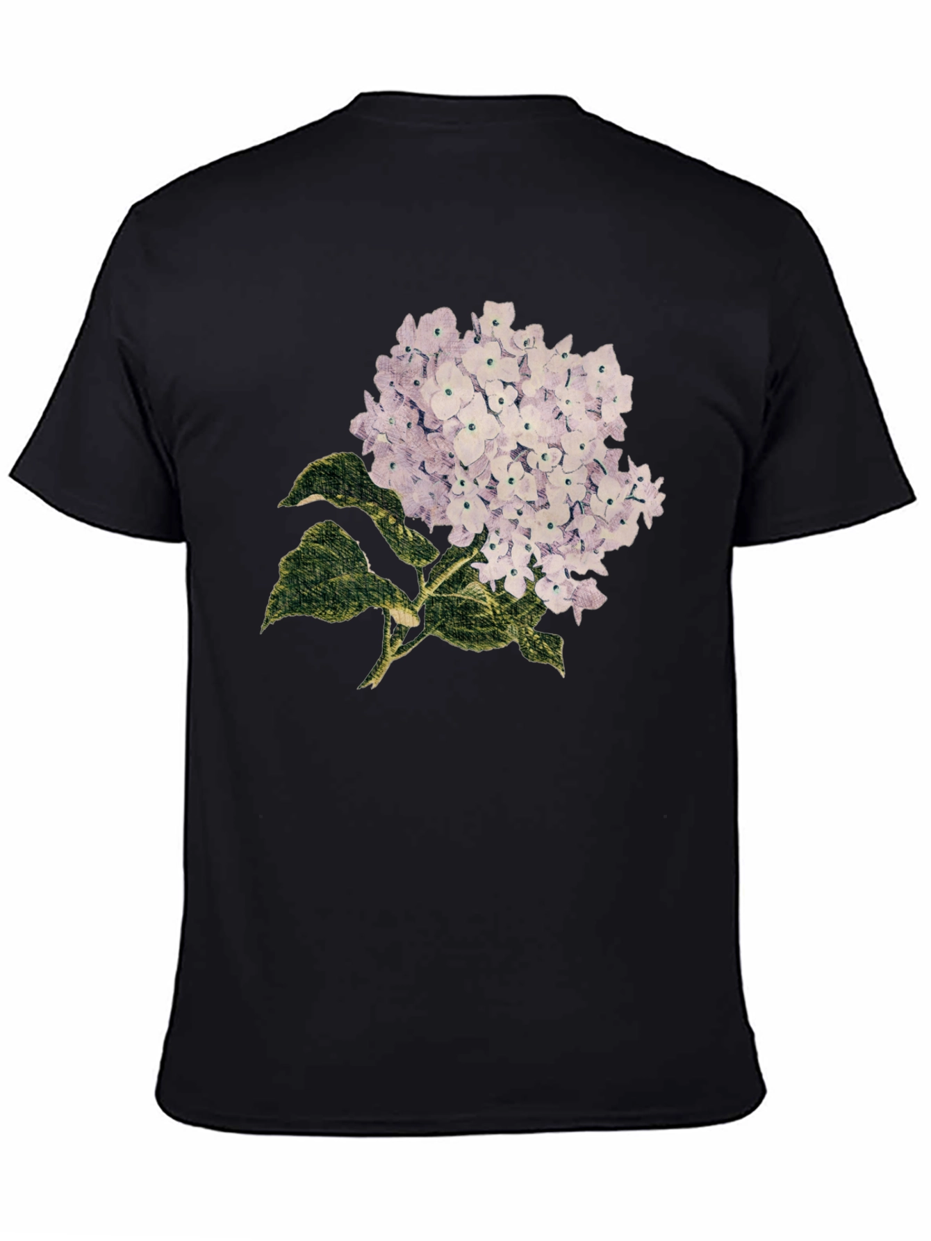 Floral Hydrangea Graphic Print T-Shirt
