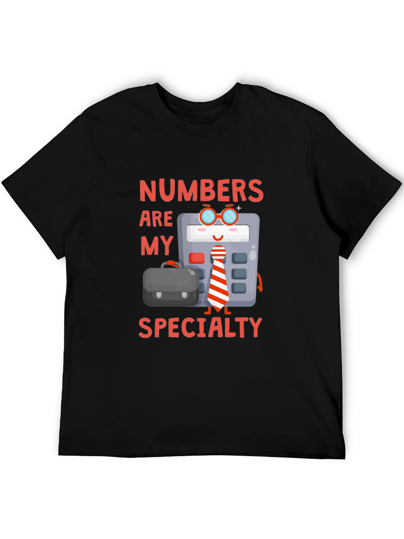 Numbers Are My Specialty Black Graphic T-Shirt