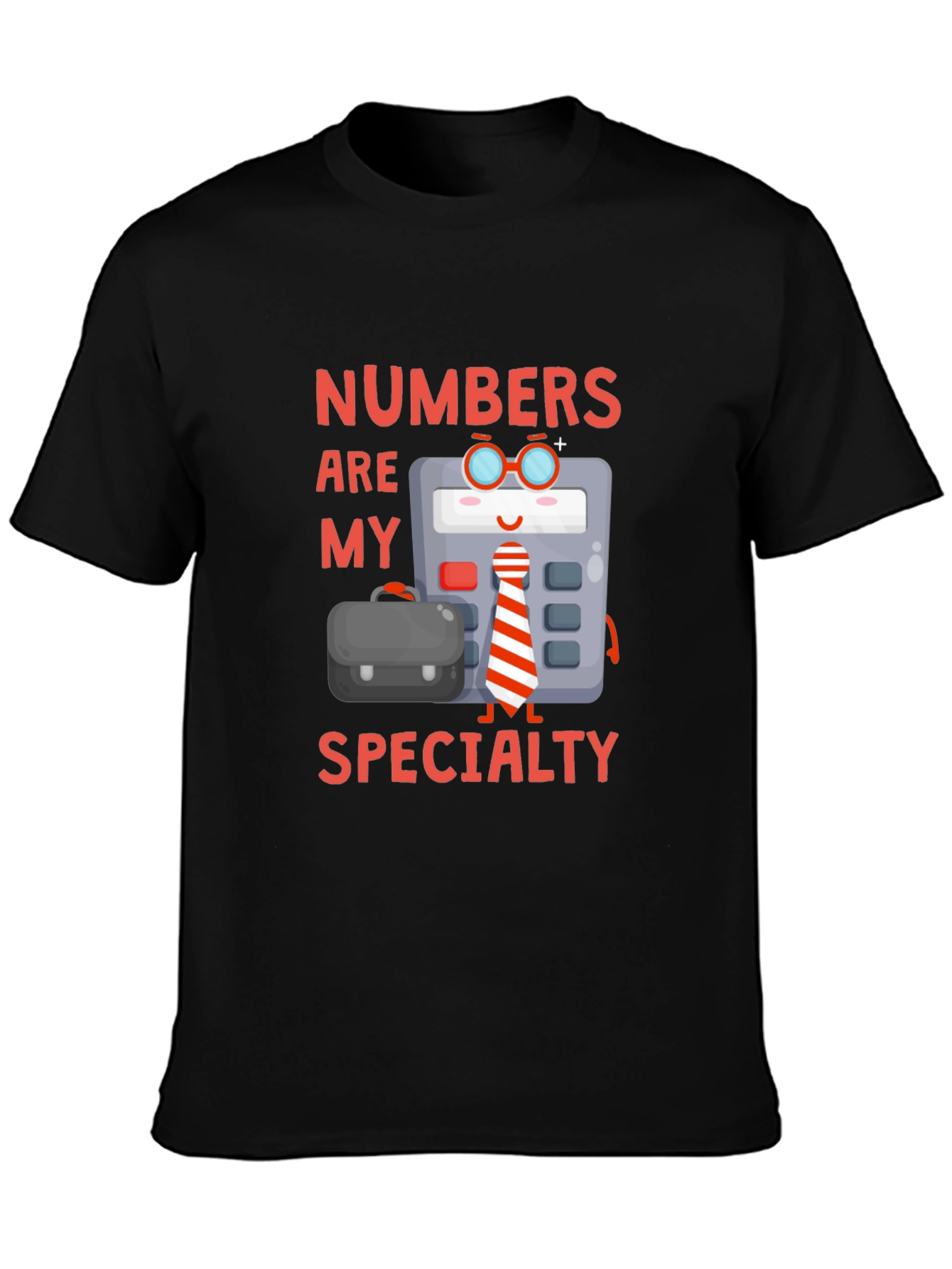 Numbers Are My Specialty Black Graphic T-Shirt