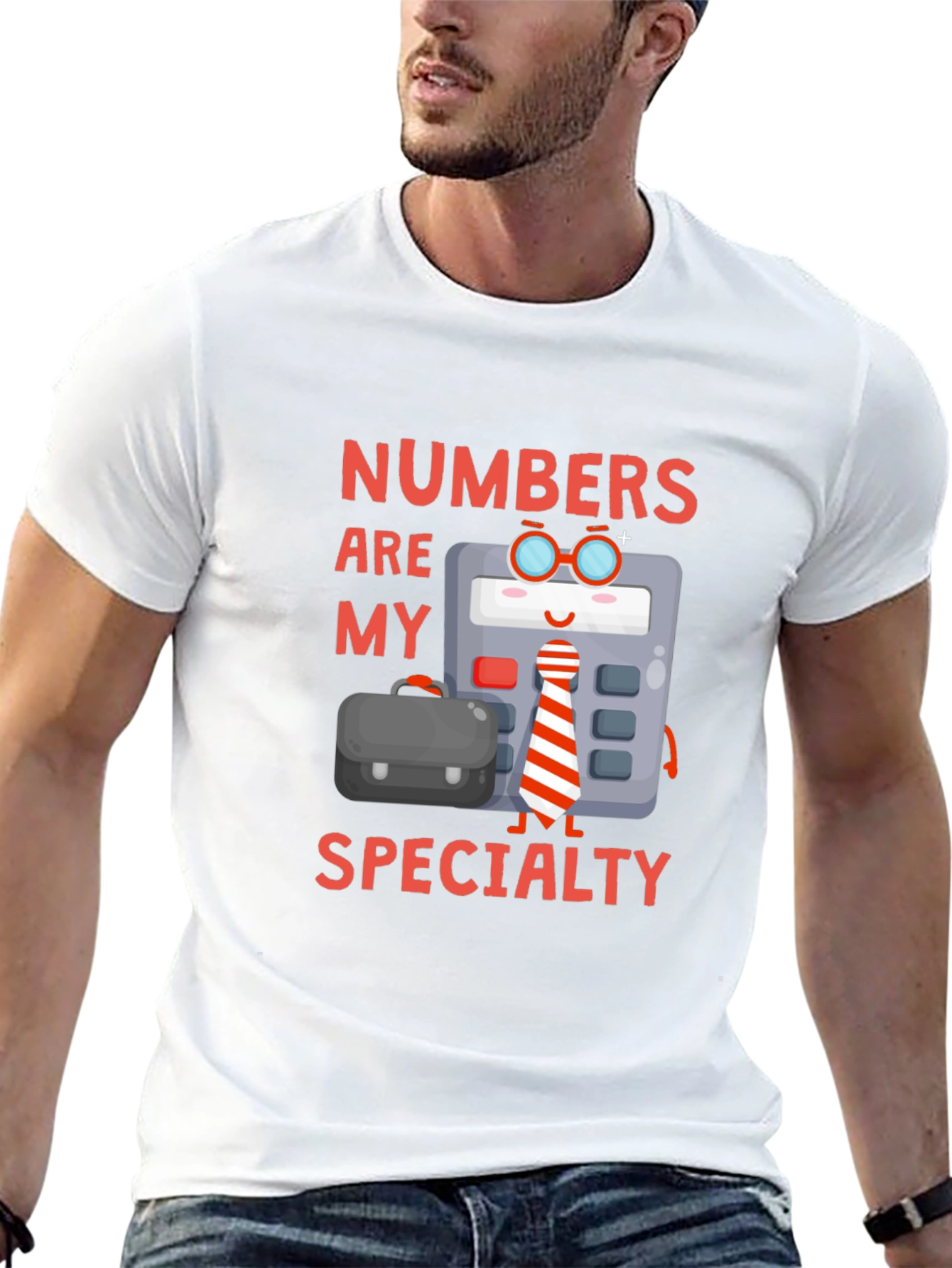 Numbers Are My Specialty Black Graphic T-Shirt