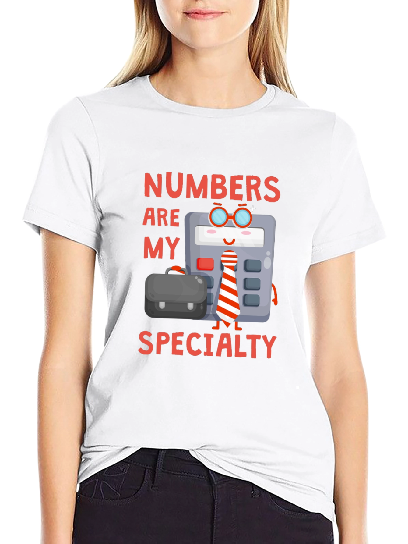 Numbers Are My Specialty Black Graphic T-Shirt
