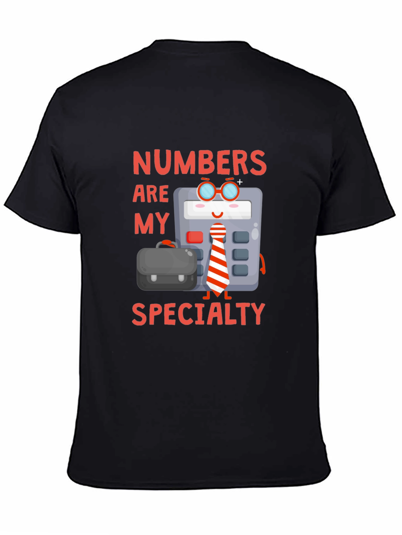 Numbers Are My Specialty Black Graphic T-Shirt