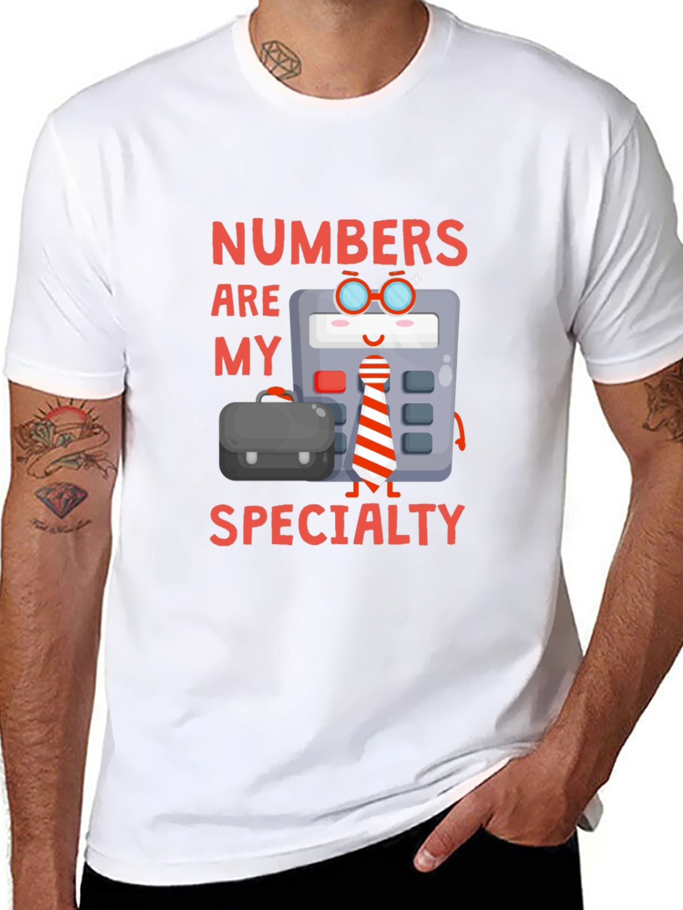 Numbers Are My Specialty Black Graphic T-Shirt