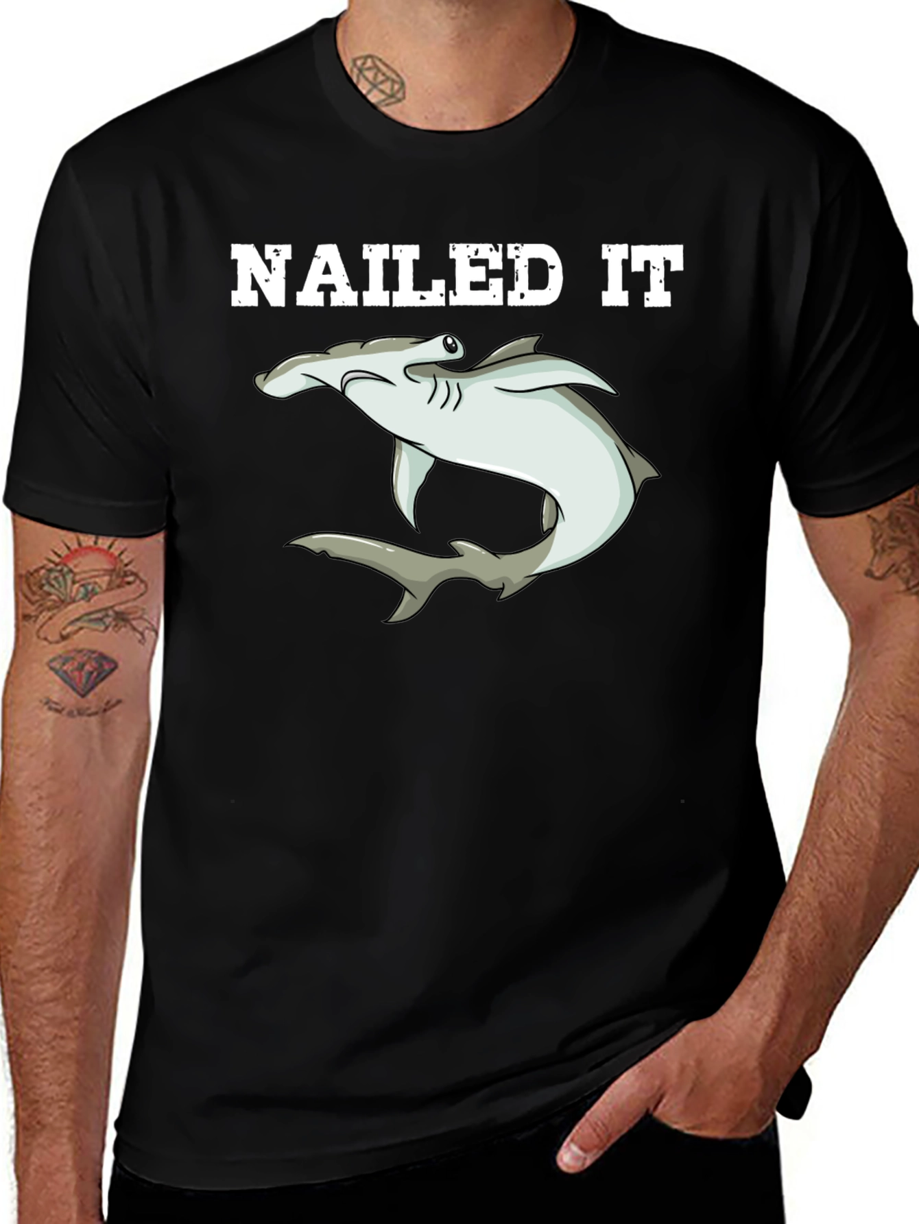 Nailed It Hammerhead Shark Graphic T-Shirt