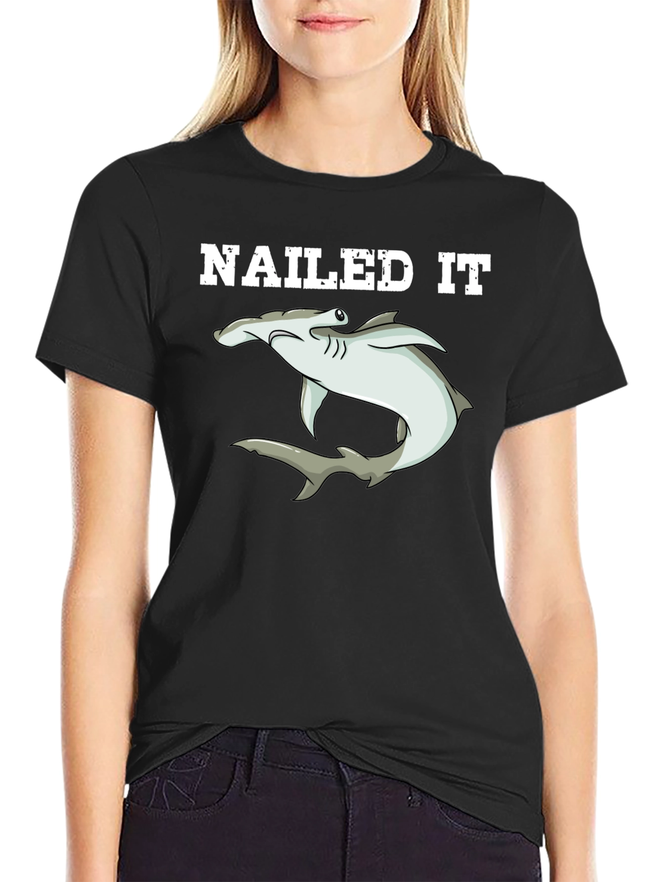 Nailed It Hammerhead Shark Graphic T-Shirt