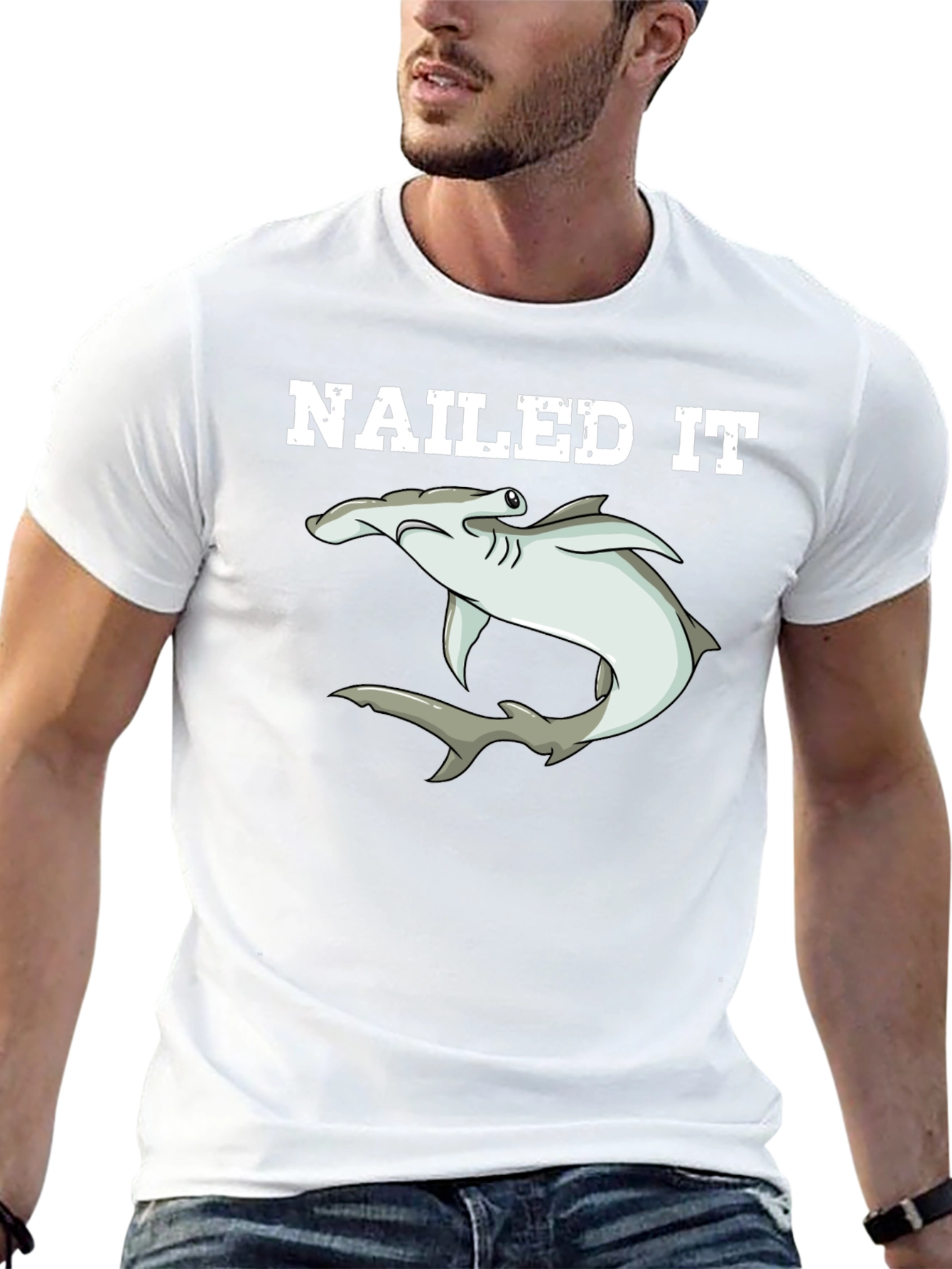 Nailed It Hammerhead Shark Graphic T-Shirt