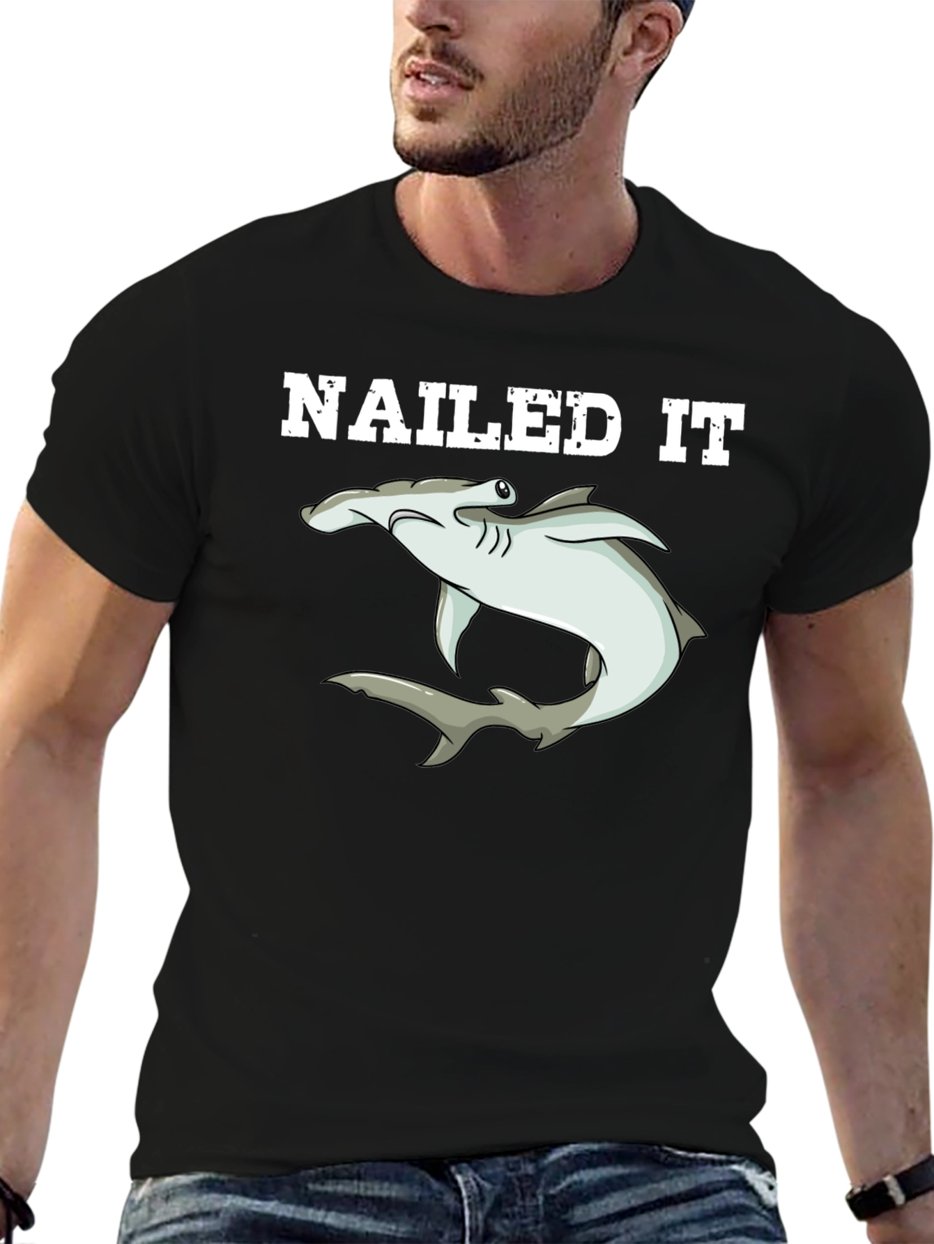 Nailed It Hammerhead Shark Graphic T-Shirt