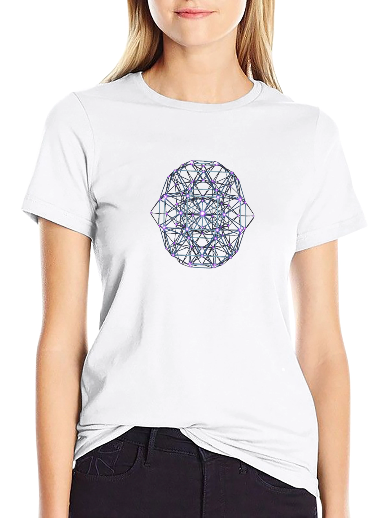 Geometric Design Black T-Shirt