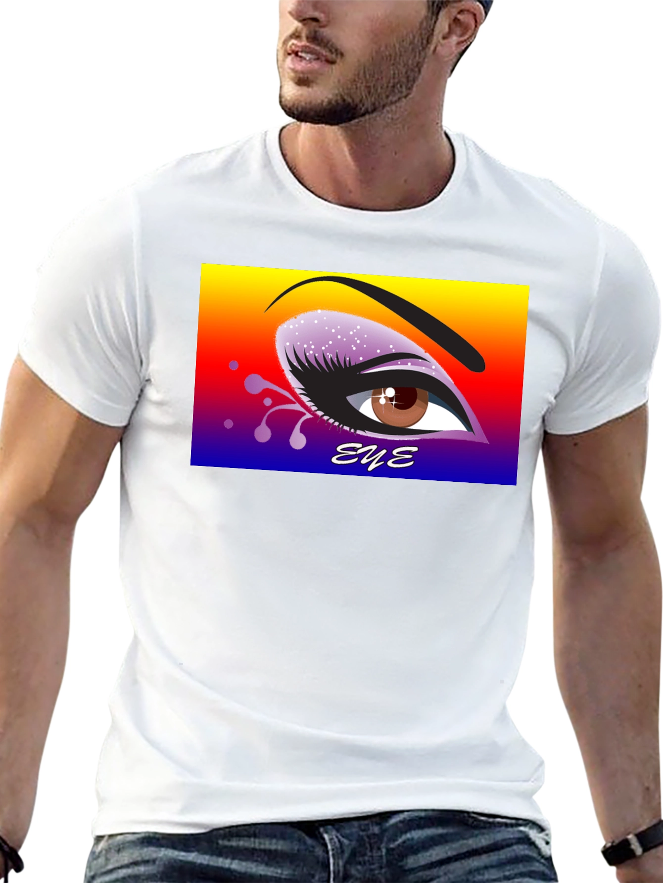 Eye Graphic Black T-Shirt - Expressive Art Tee